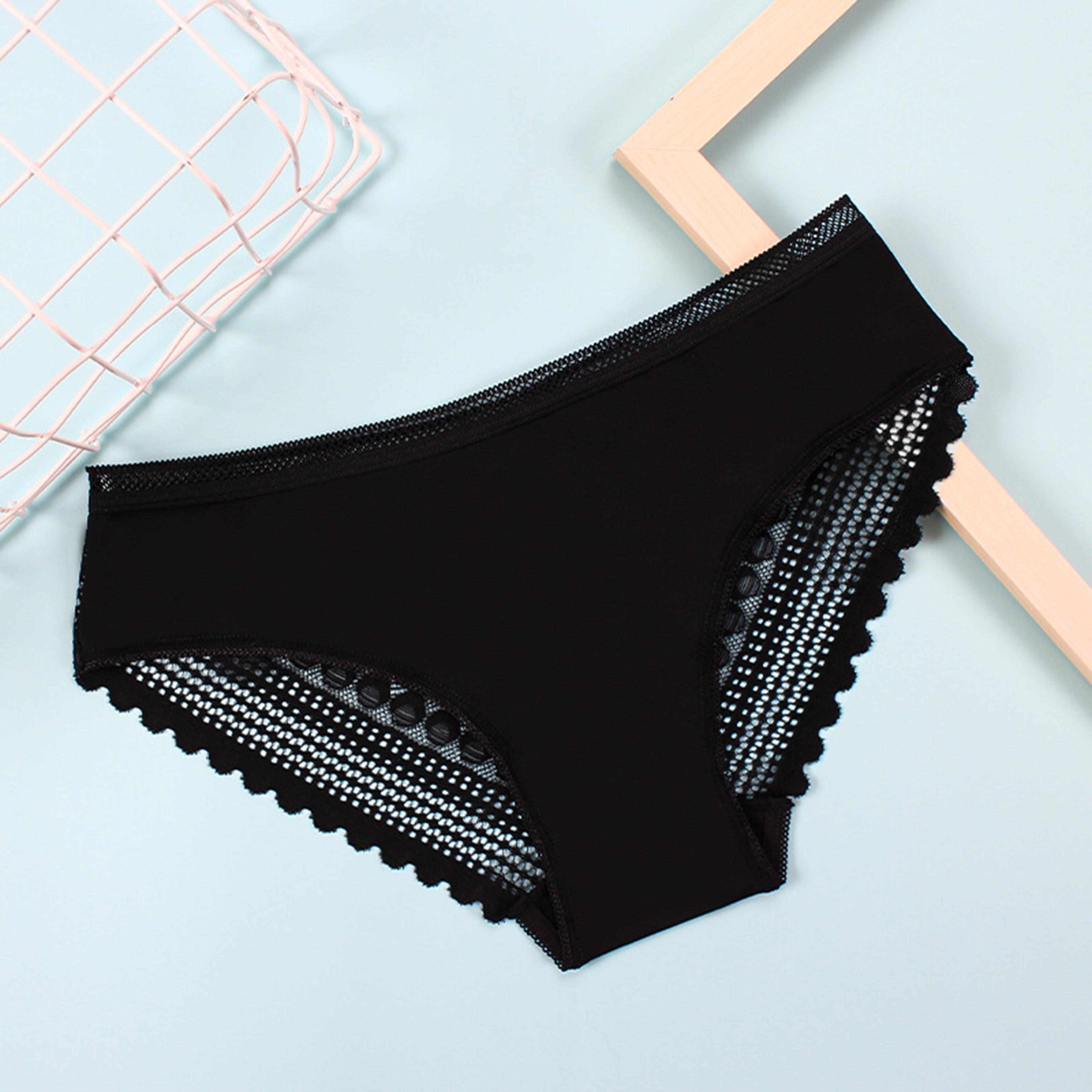 japanese lace hollow lady panties, trendy cotton underpants simple cloth women panties