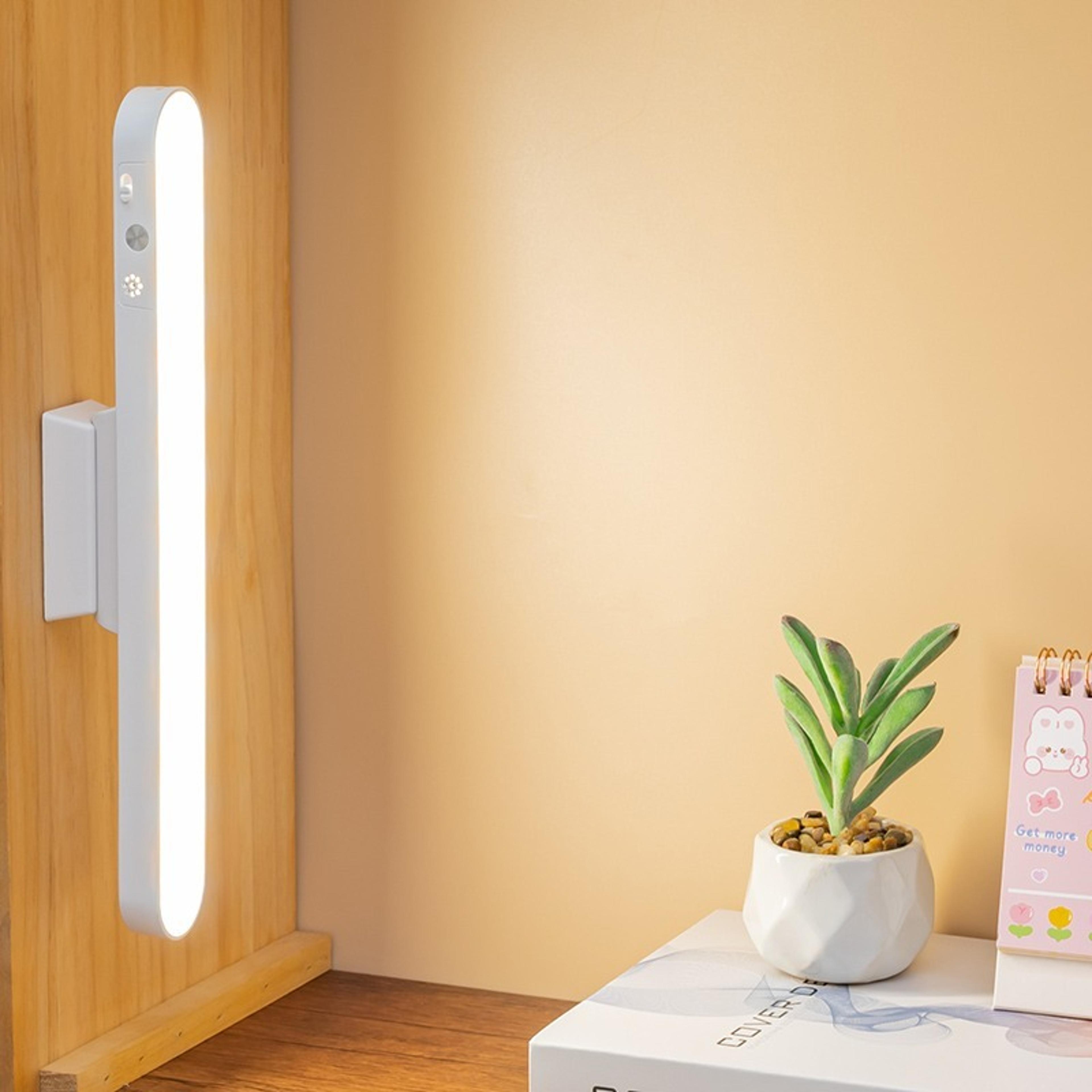 usb rechargeable clamp light for bedroom, eye care dimmable study light with colors for dormitory reading