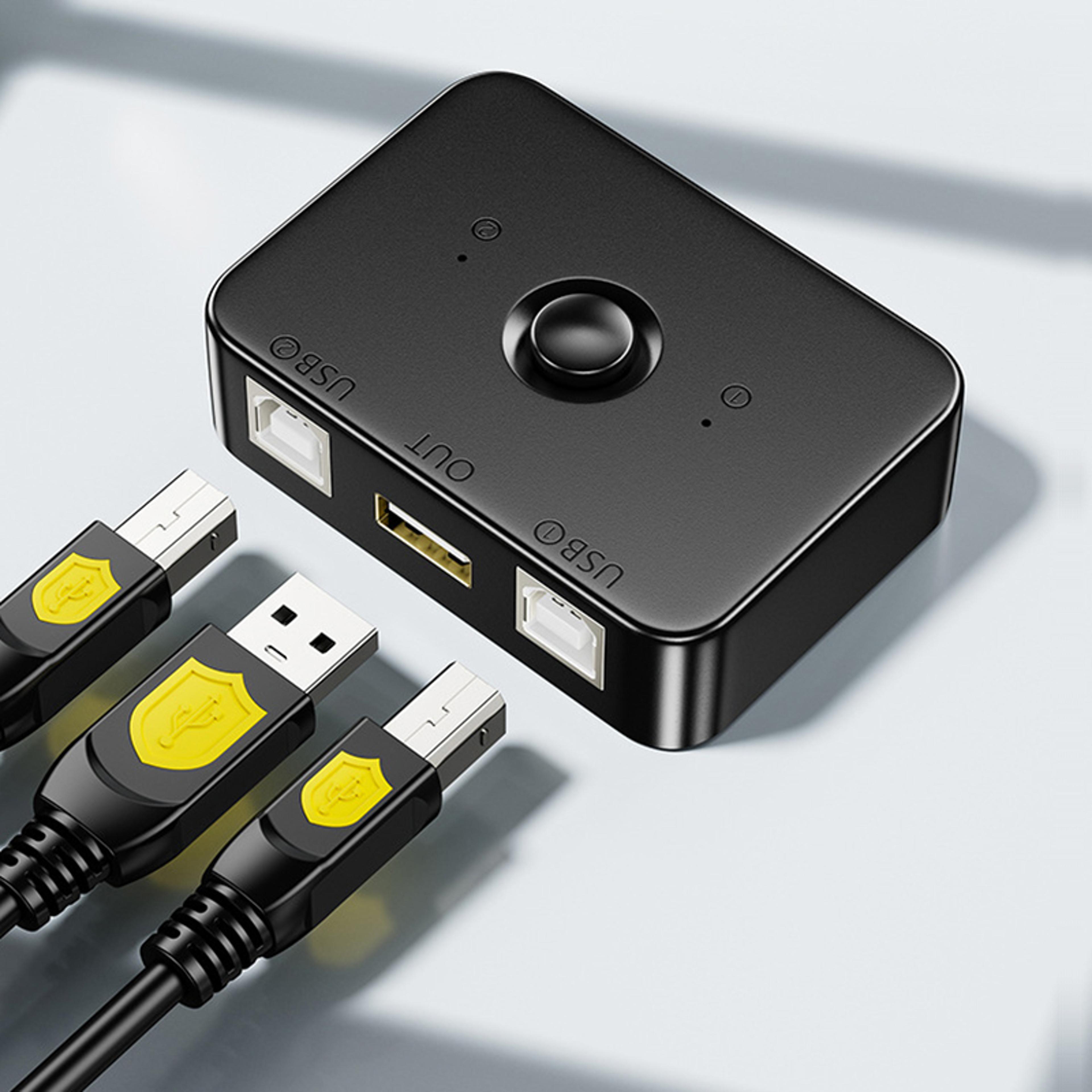 switch converter for computer printer sharing, box extend adapter splitter for smooth printing experience