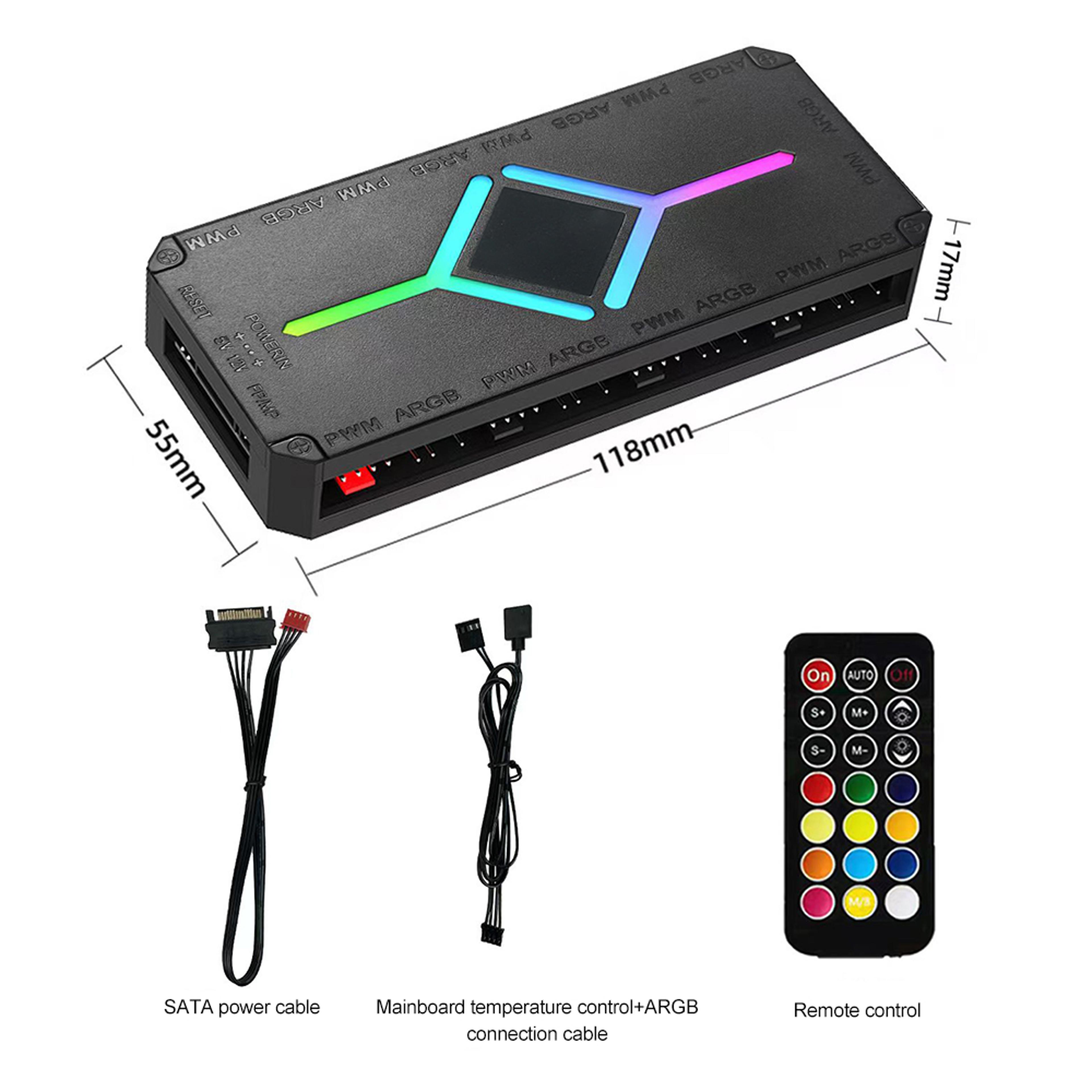 magnetic suction hub fan, ports for computer pc case cooling fan hub