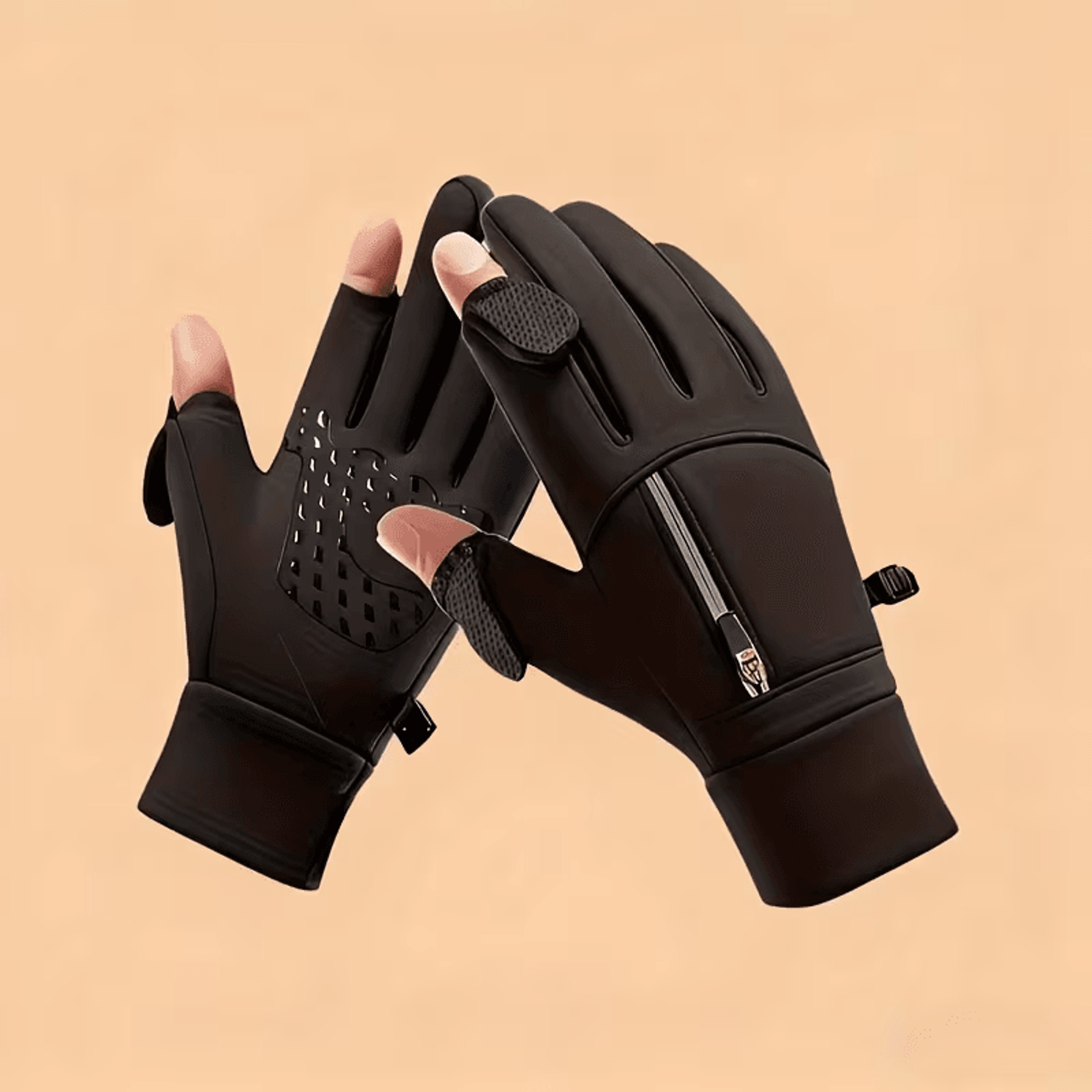flip finger winter gloves for touchscreen access, grip & cold weather protection