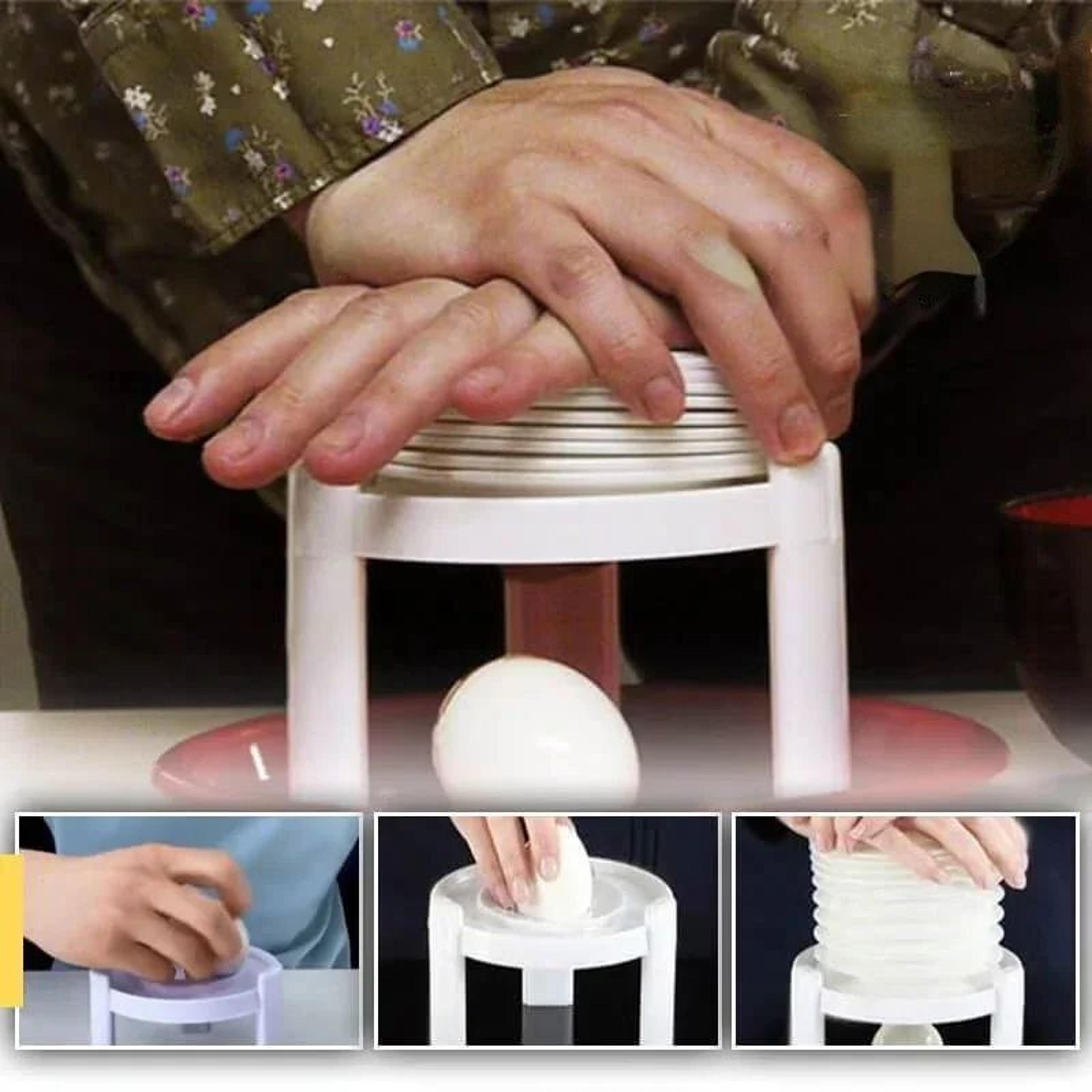 creative egg peeler tool for fast, clean hard-boiled egg shell removal