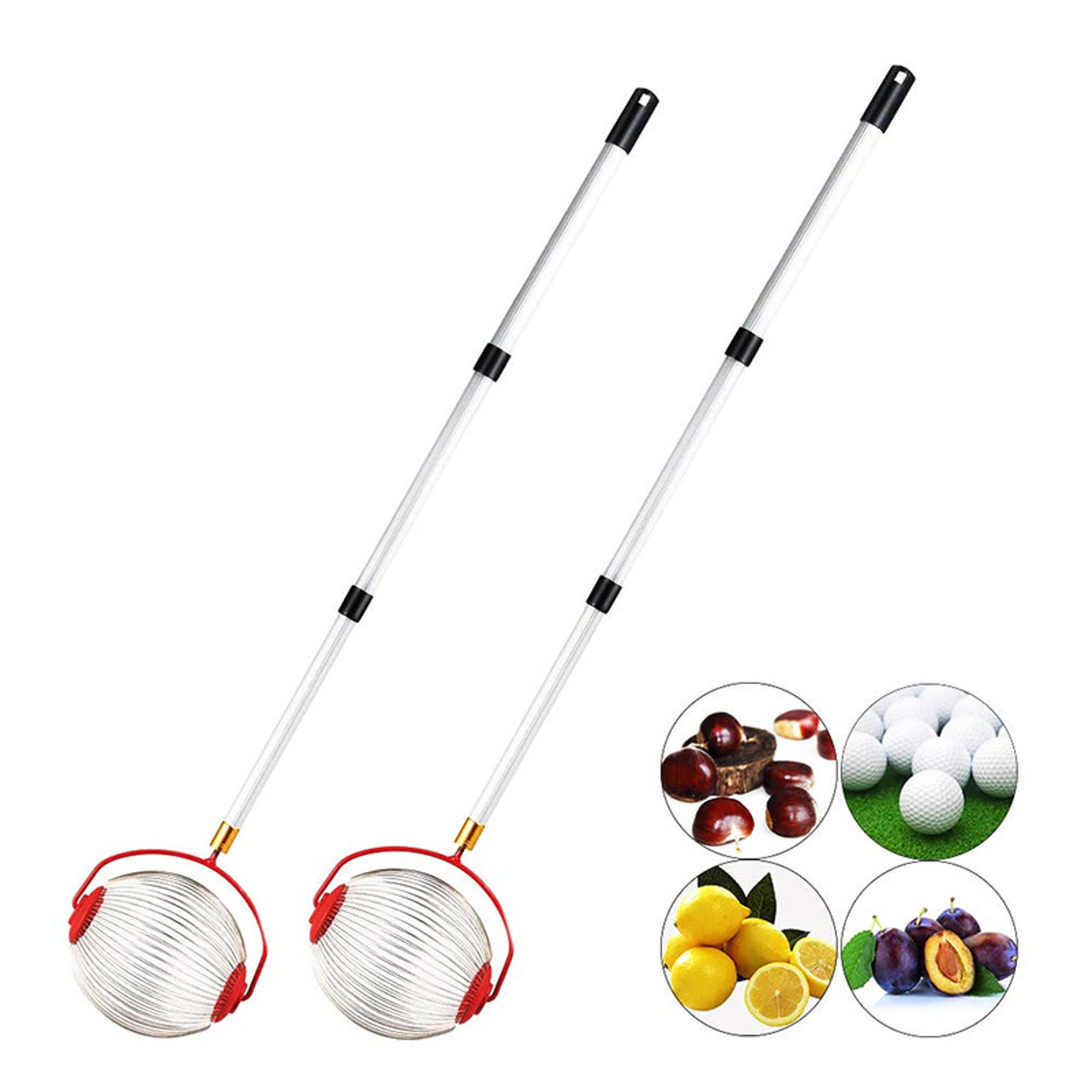rolling nut picker, adjustable nut gatherer manual tool for walnuts, pecans, golf balls, lightweight outdoor collector