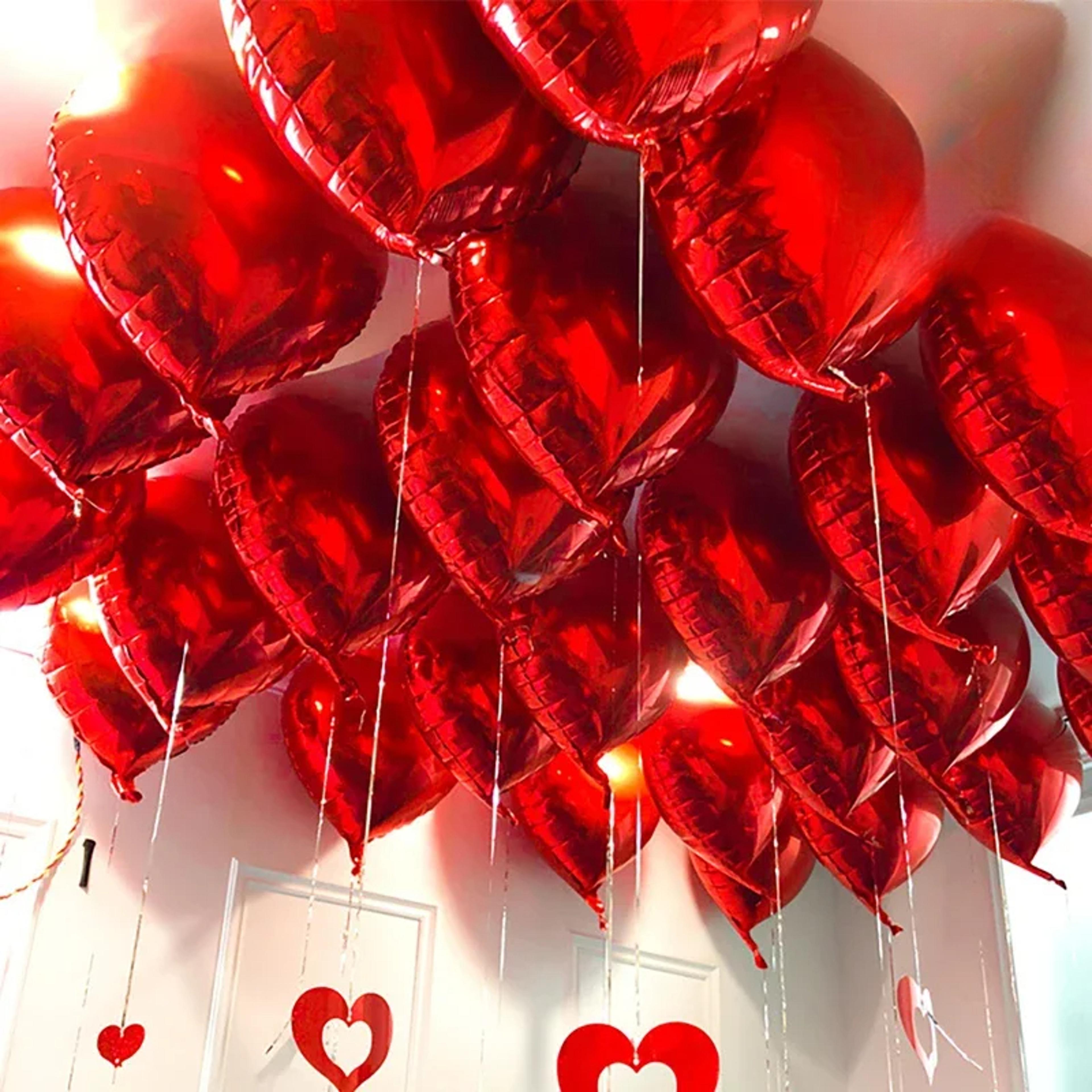 heart shape foil balloons for marriage proposals, weddings, and birthday party decorations – aluminum foil globos