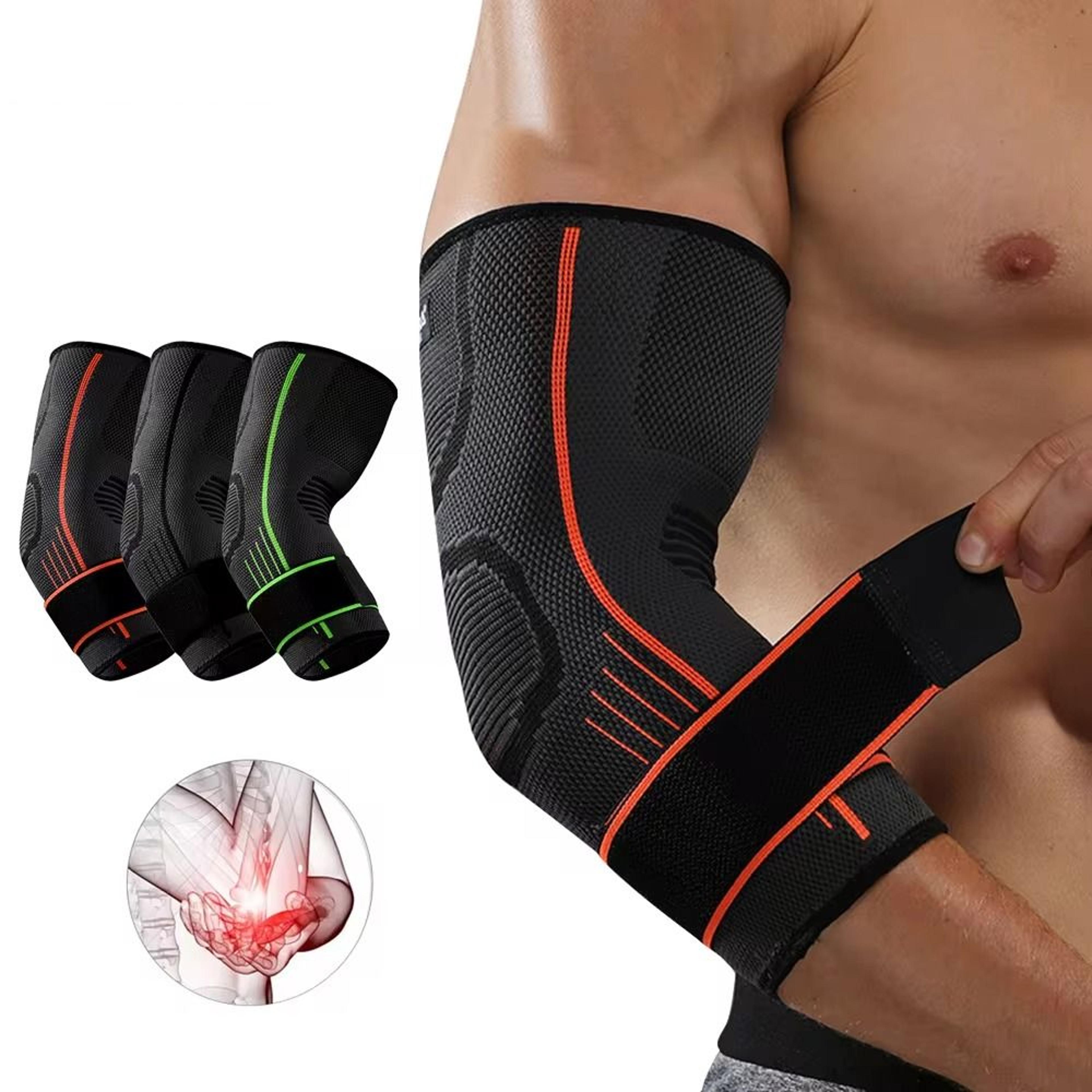 elastic elbow compression sleeve support brace for women and men, arm pads for arthritis pain relief
