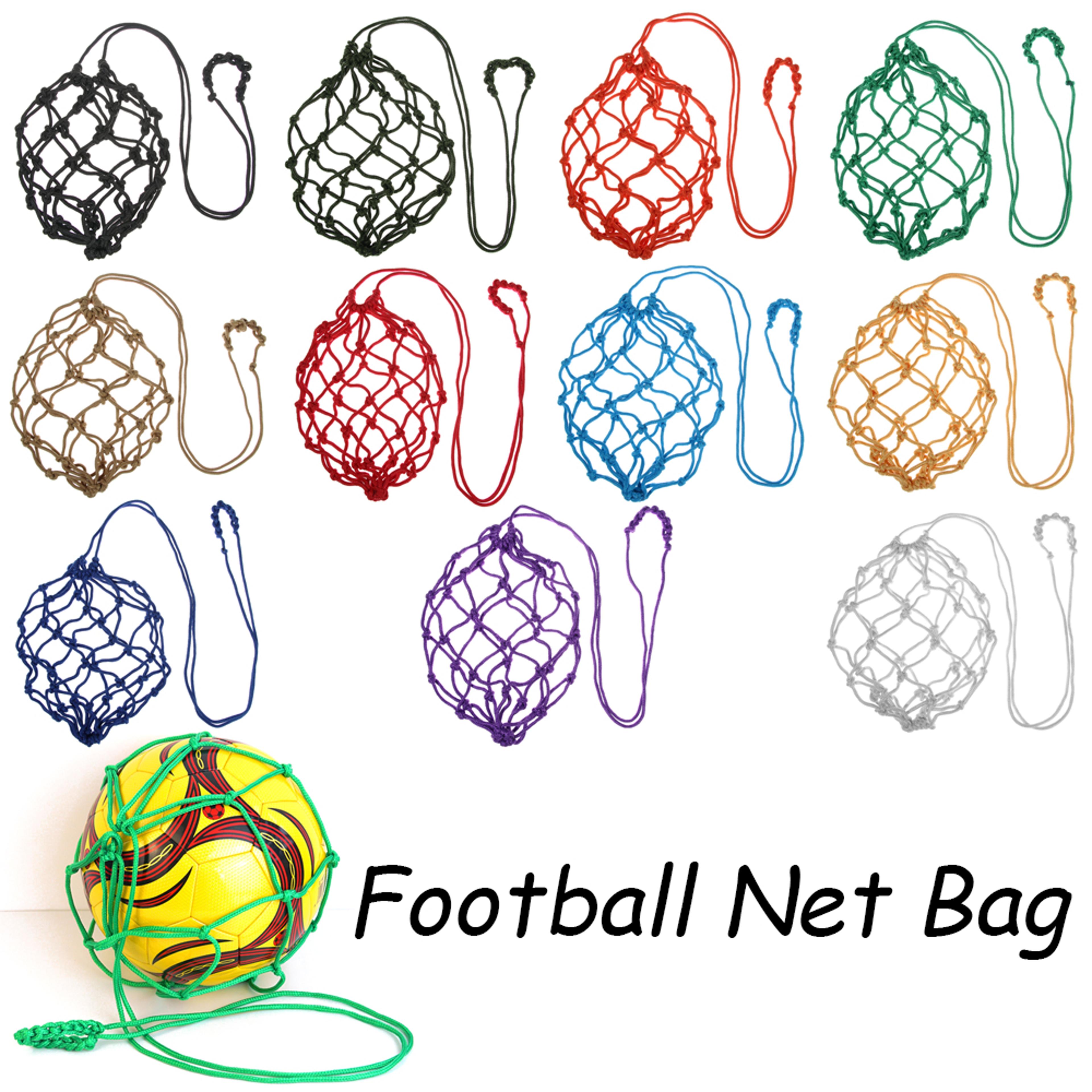 professional youth football self trainer kick net, nylon mesh soccer ball carry bag, outdoor sport trainer, solid pocket