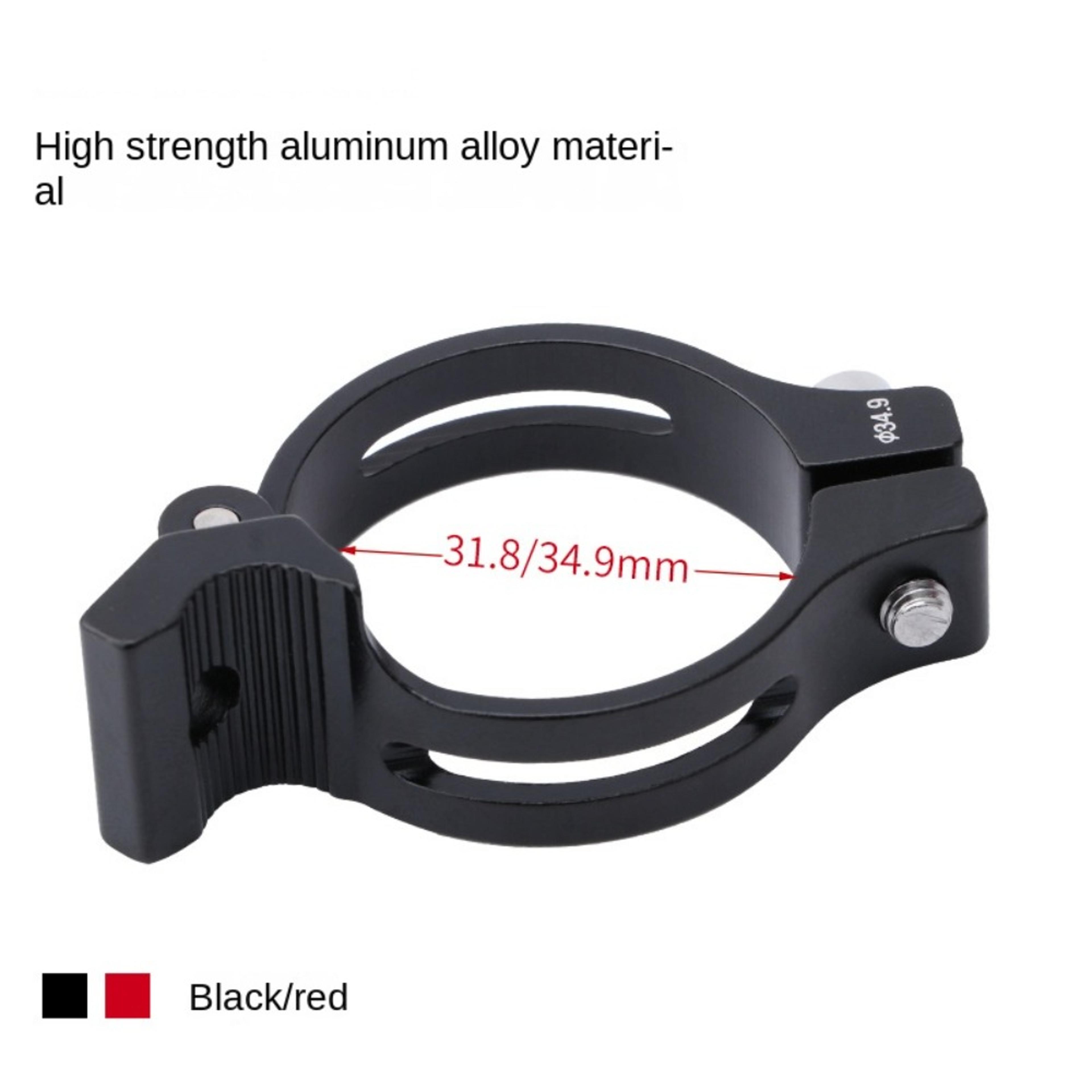 bicycle accessories, aluminum alloy front derailleur clamp, red black braze-on convertor, bicycle parts