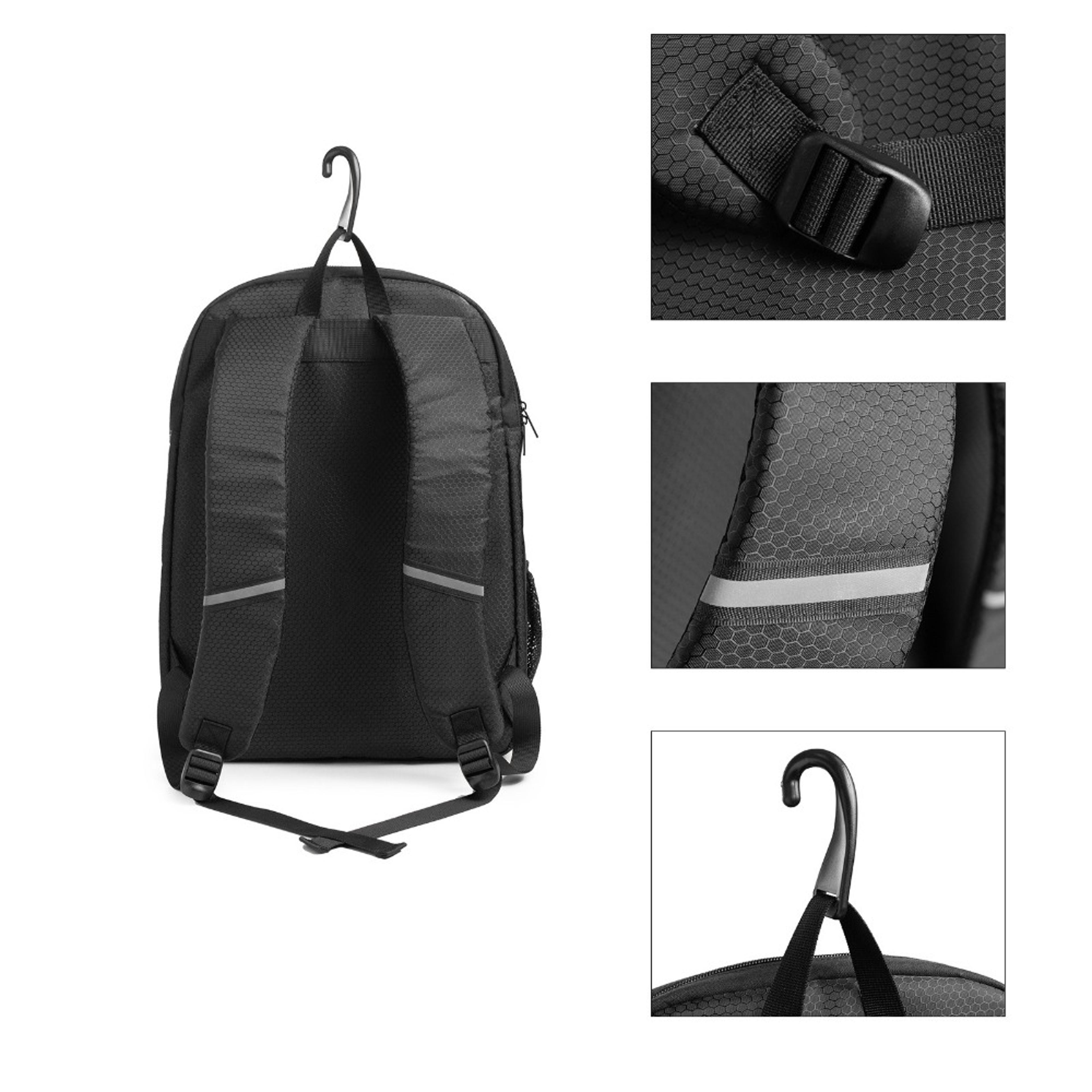 durable zipper closure tennis backpack, large capacity, reversible tennis racket bag with shoe pocket