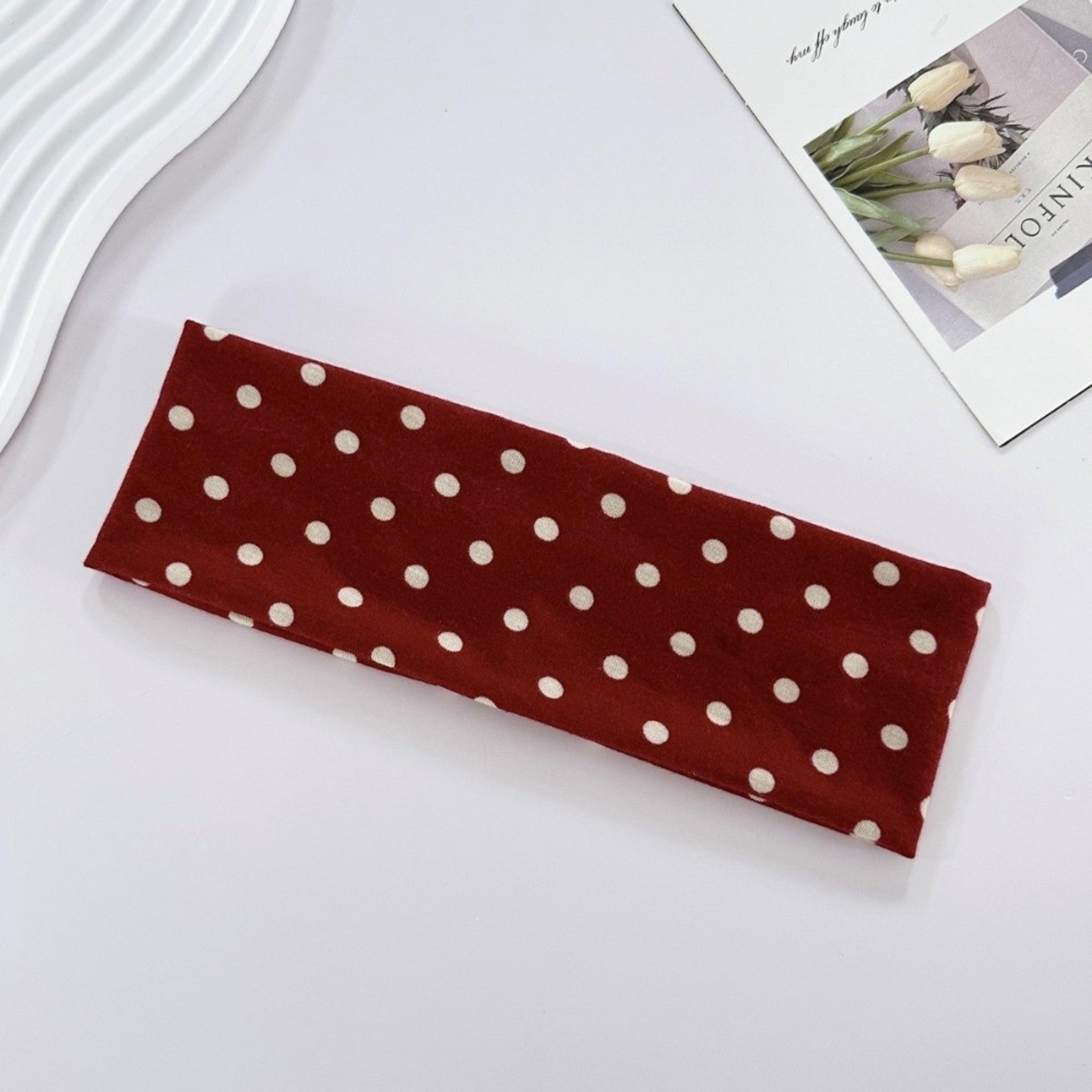 sweat-absorbent sport hairband hair for workouts, durable polka dot yoga headband elastic, accessories makeup headband