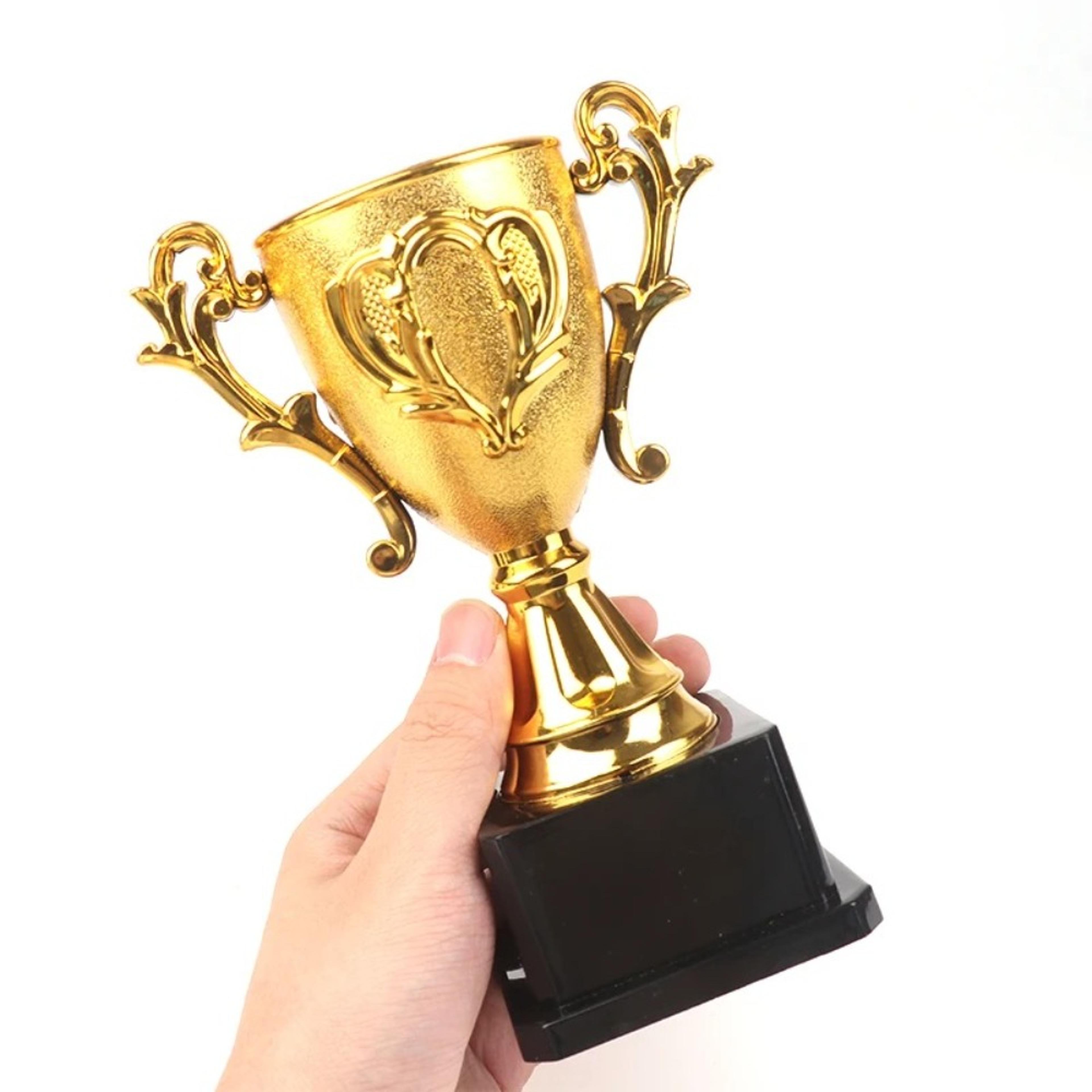 gold awards trophy, plastic model dancing competition cup, small prize for children winner craft souvenir