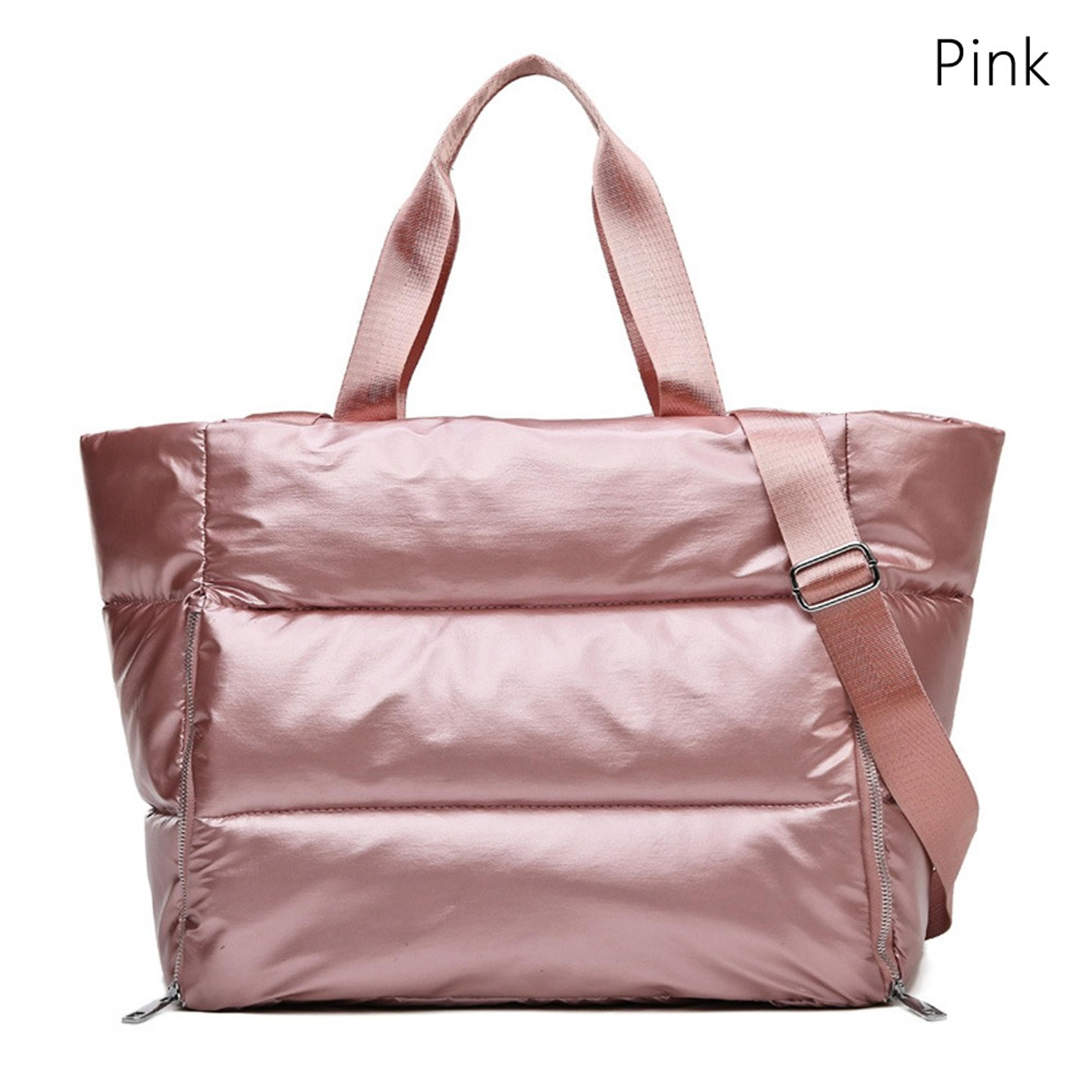 large capacity nylon women gym bag, wet and dry separation sports bag, waterproof soft yoga mat travel bag