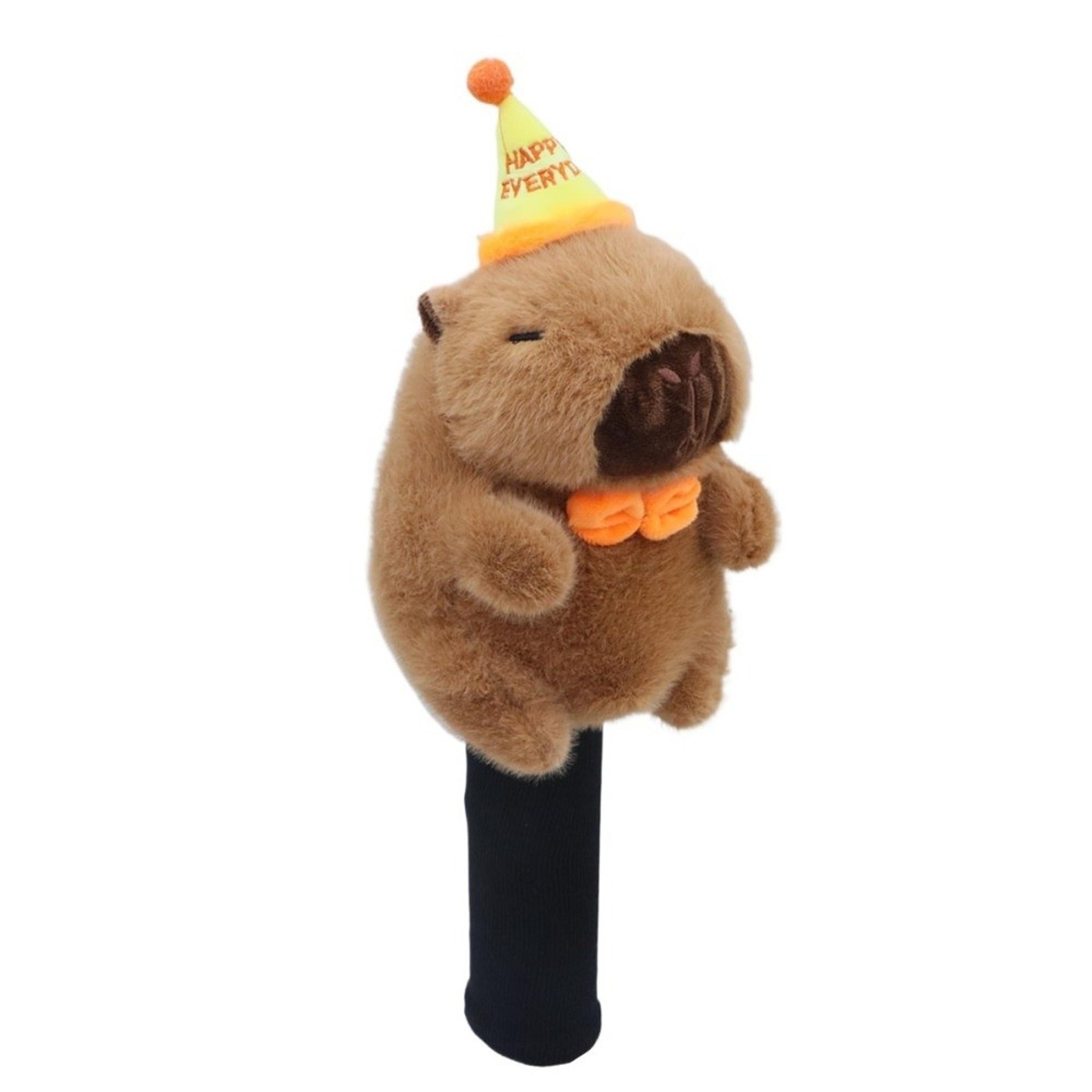 cartoon capybara golf club headcover, cute soft animal driver headcover for club protection