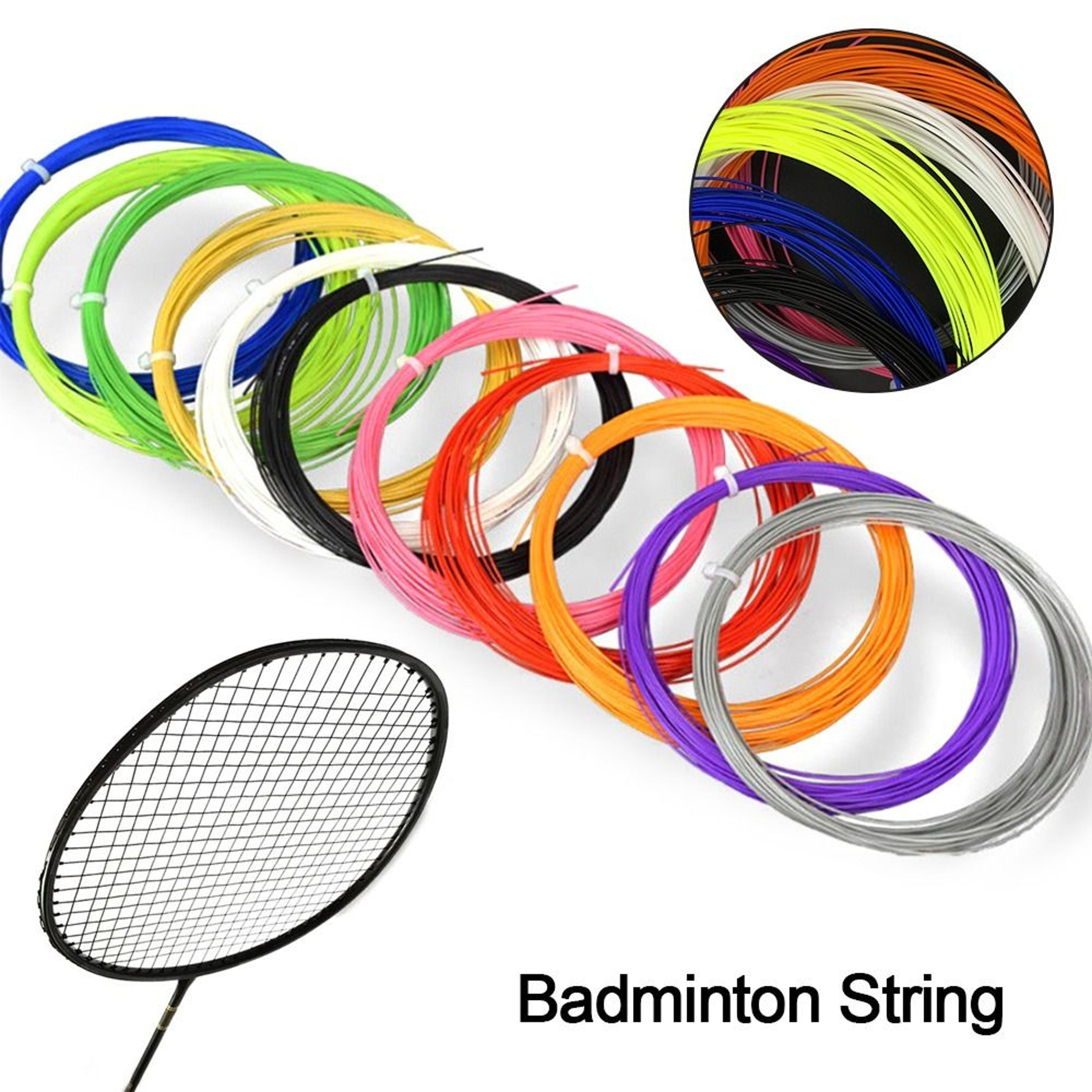 durable badminton string with high flexibility, shock-absorbing racquet line for training, badminton racket accessory
