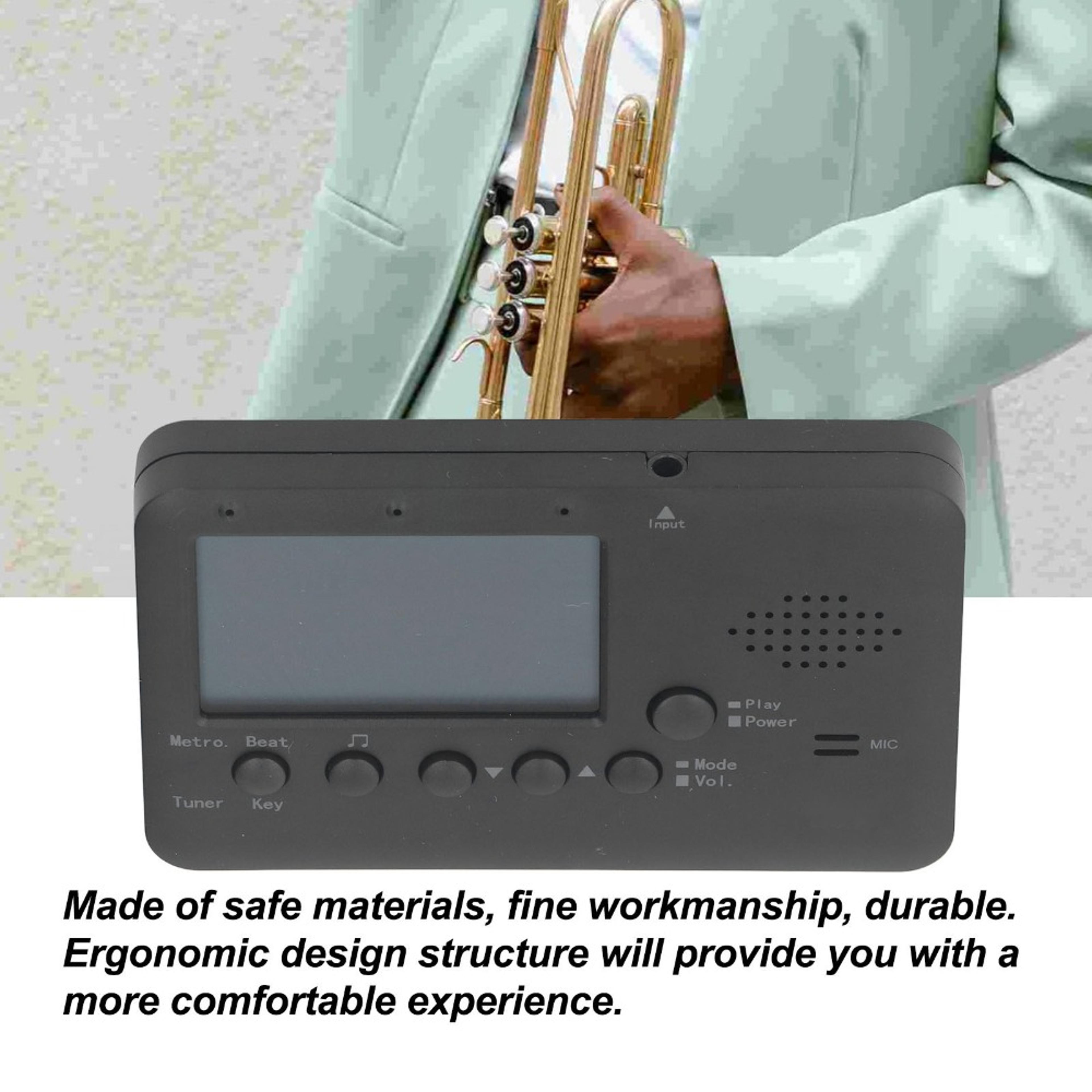 save electricity with modes digital tuner, plastic soft pad keys for easy use