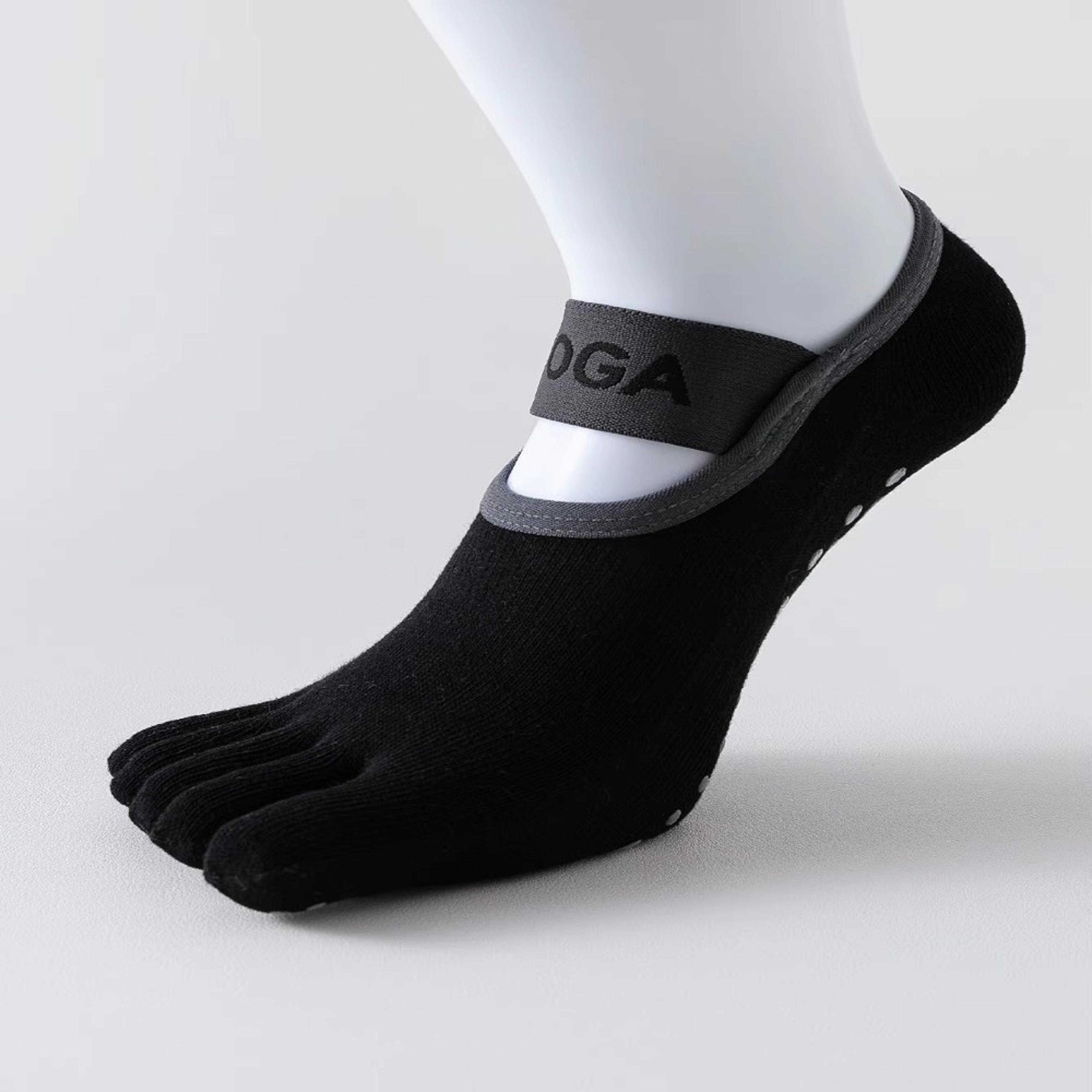 lightweight pilates fitness socks, breathable non-slip yoga socks, anti slip five finger socks