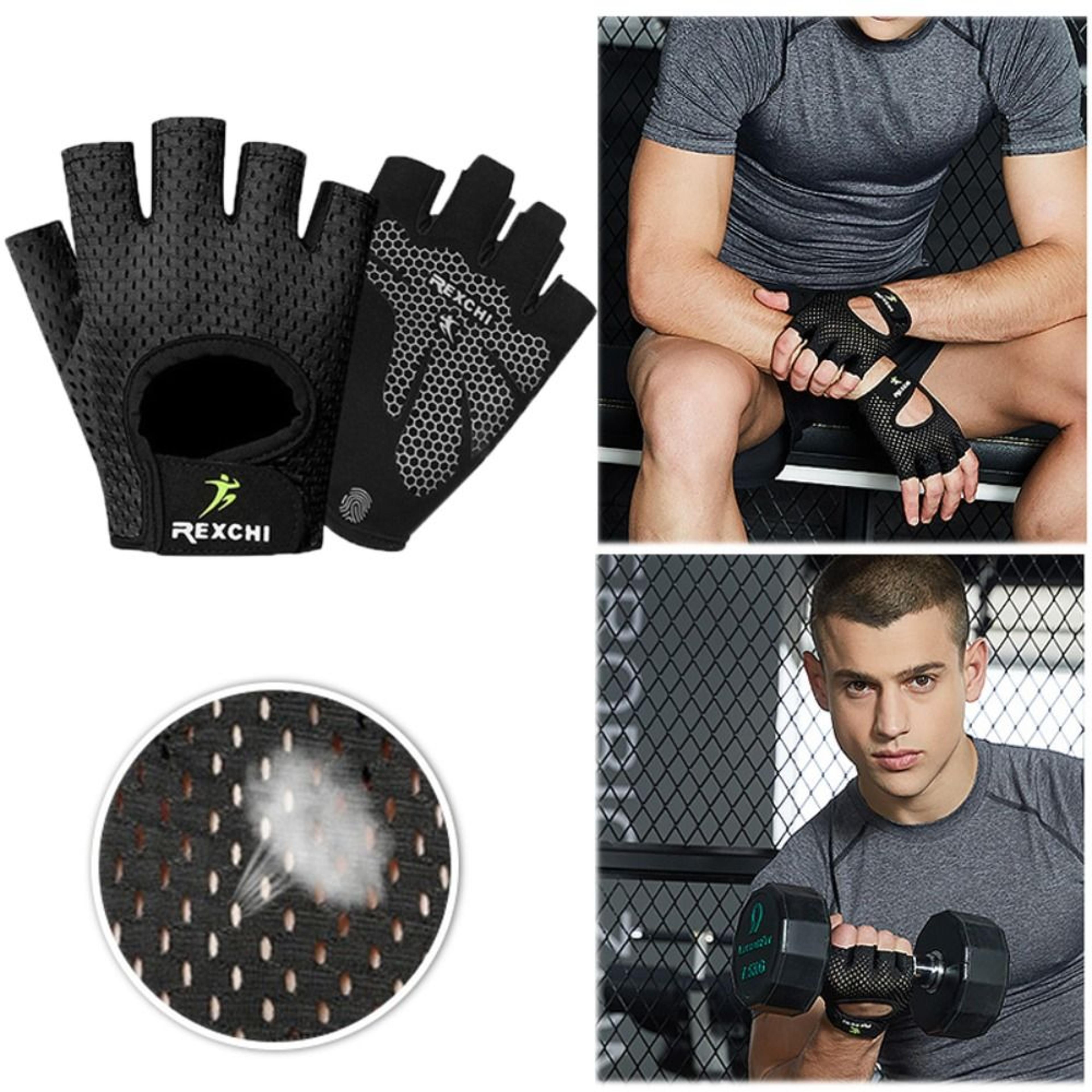 breathable silicone half-finger gym gloves for fitness, sweat-proof yoga gloves, non-slip outdoor gloves for men