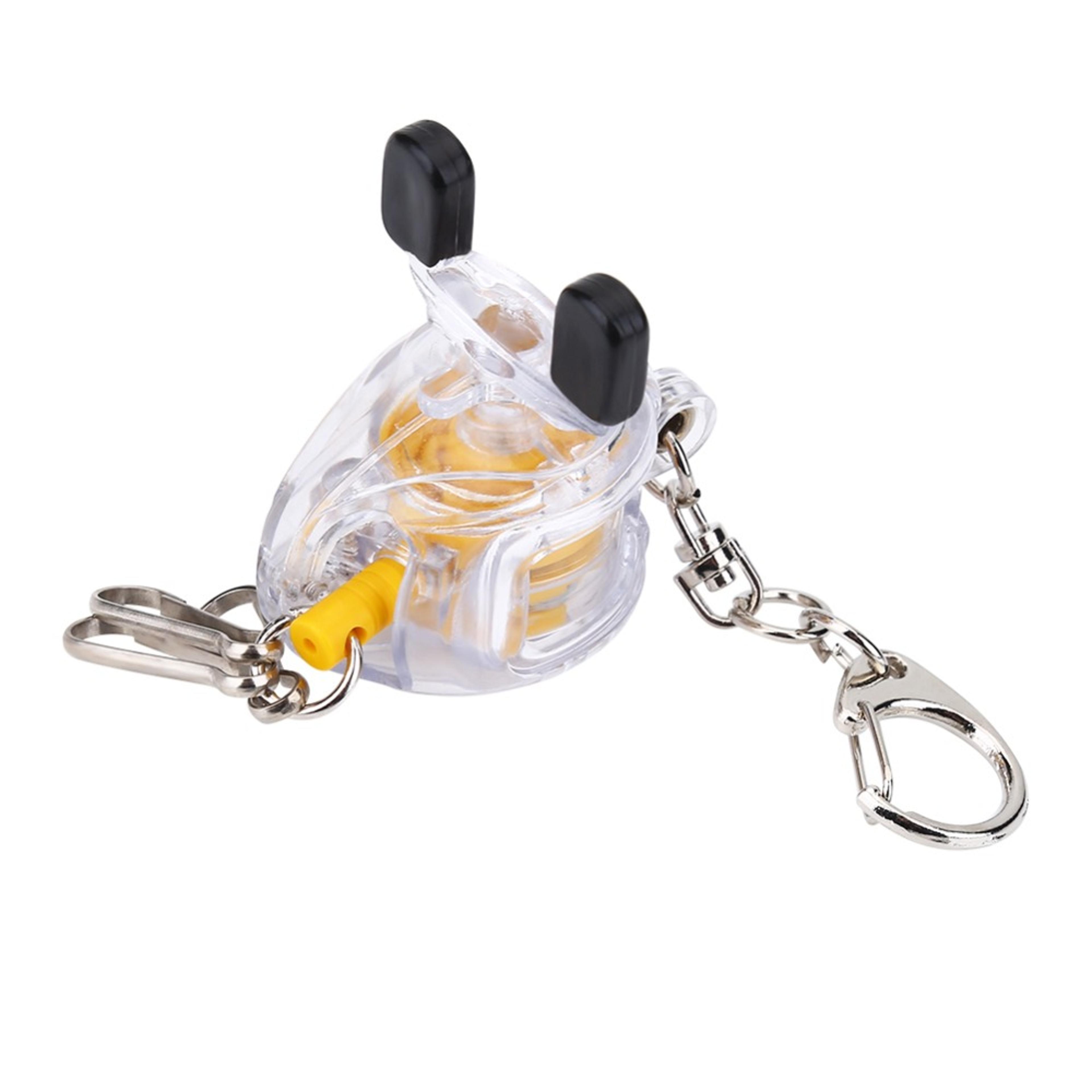 fishing key chain with steel wire, telescopic rope portable key ring for outdoor use