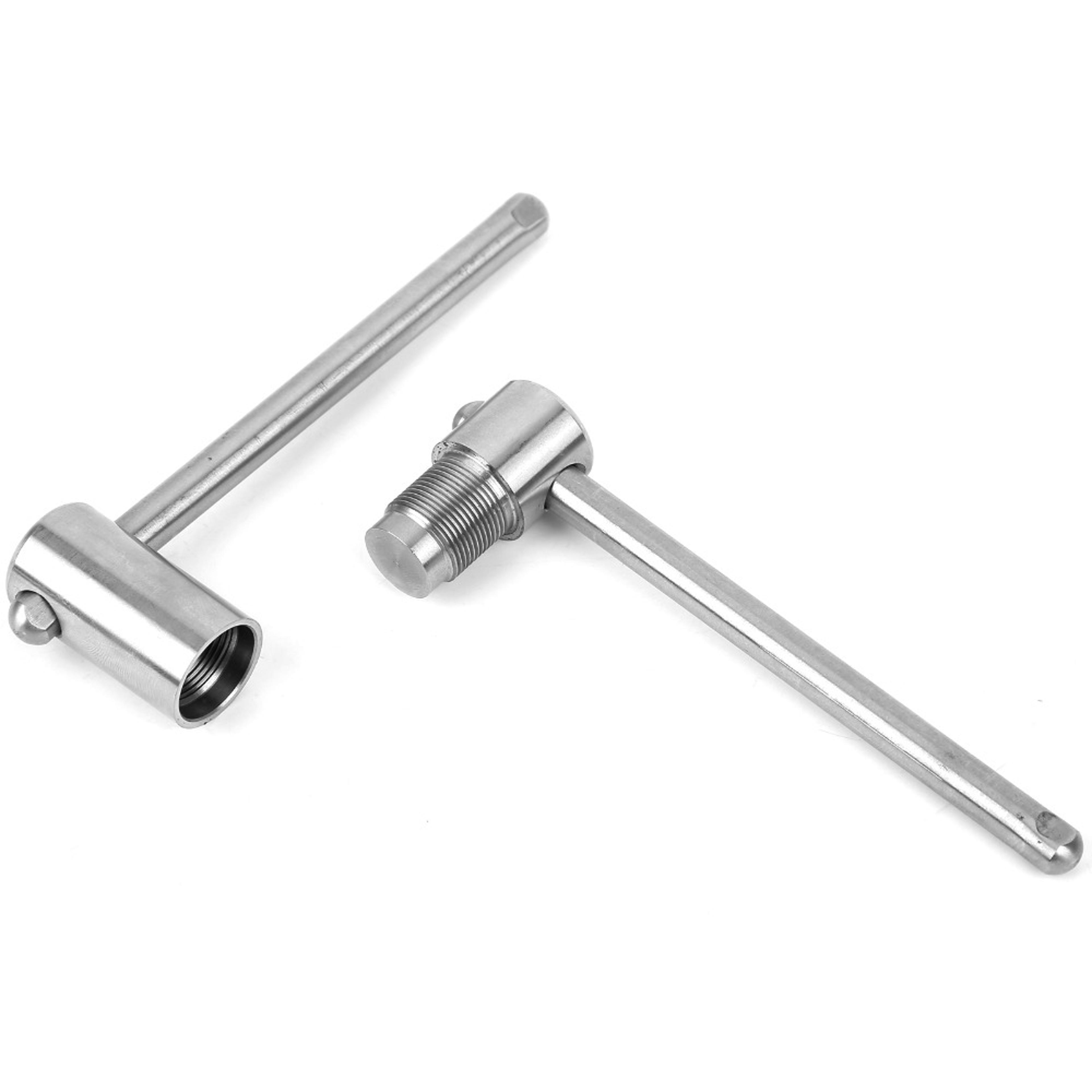 stainless steel cue tip press tool, billiard tip press, round tips, firm compression, billiard accessories
