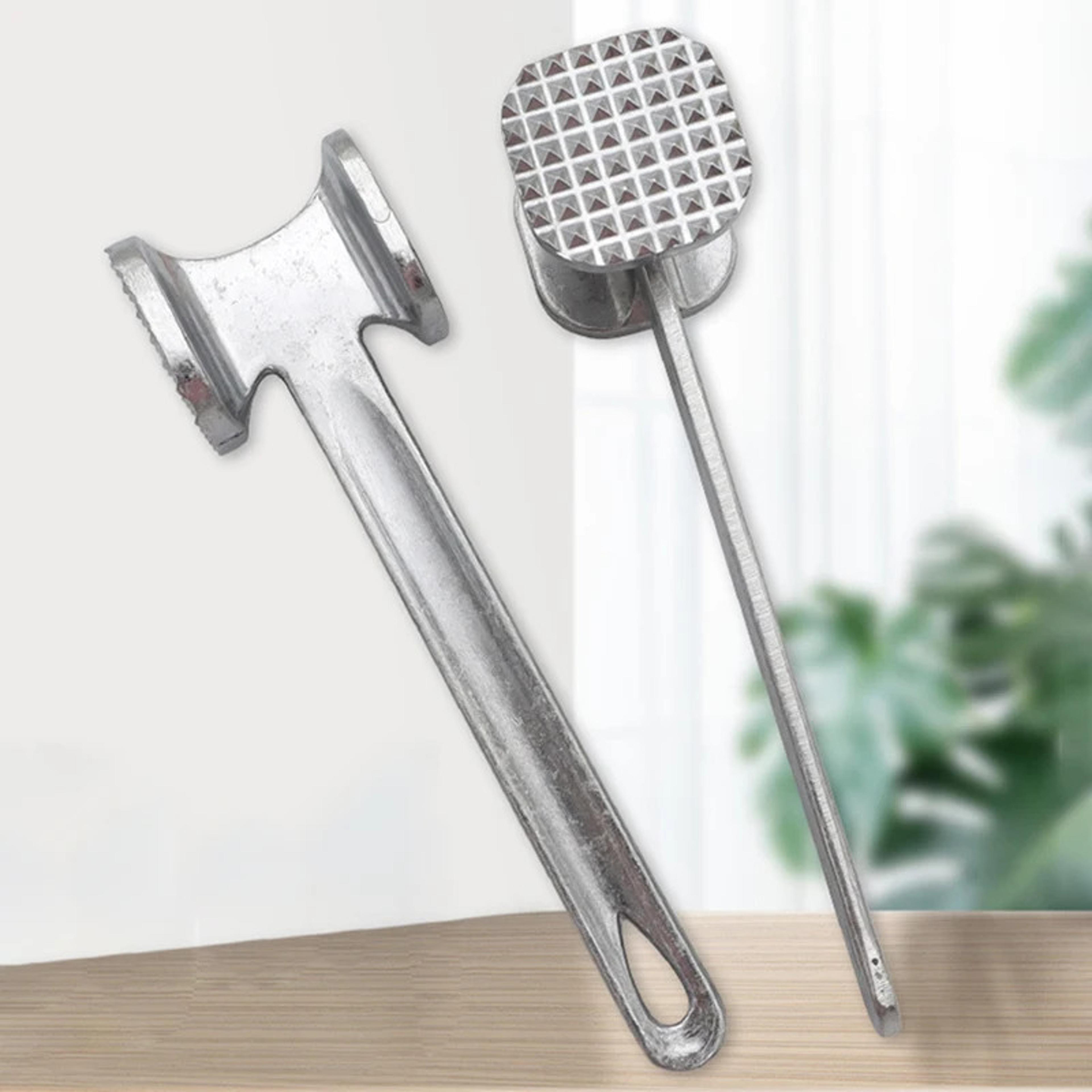 heavy duty household aluminum alloy steak mallet, double-sided tenderizer tool
