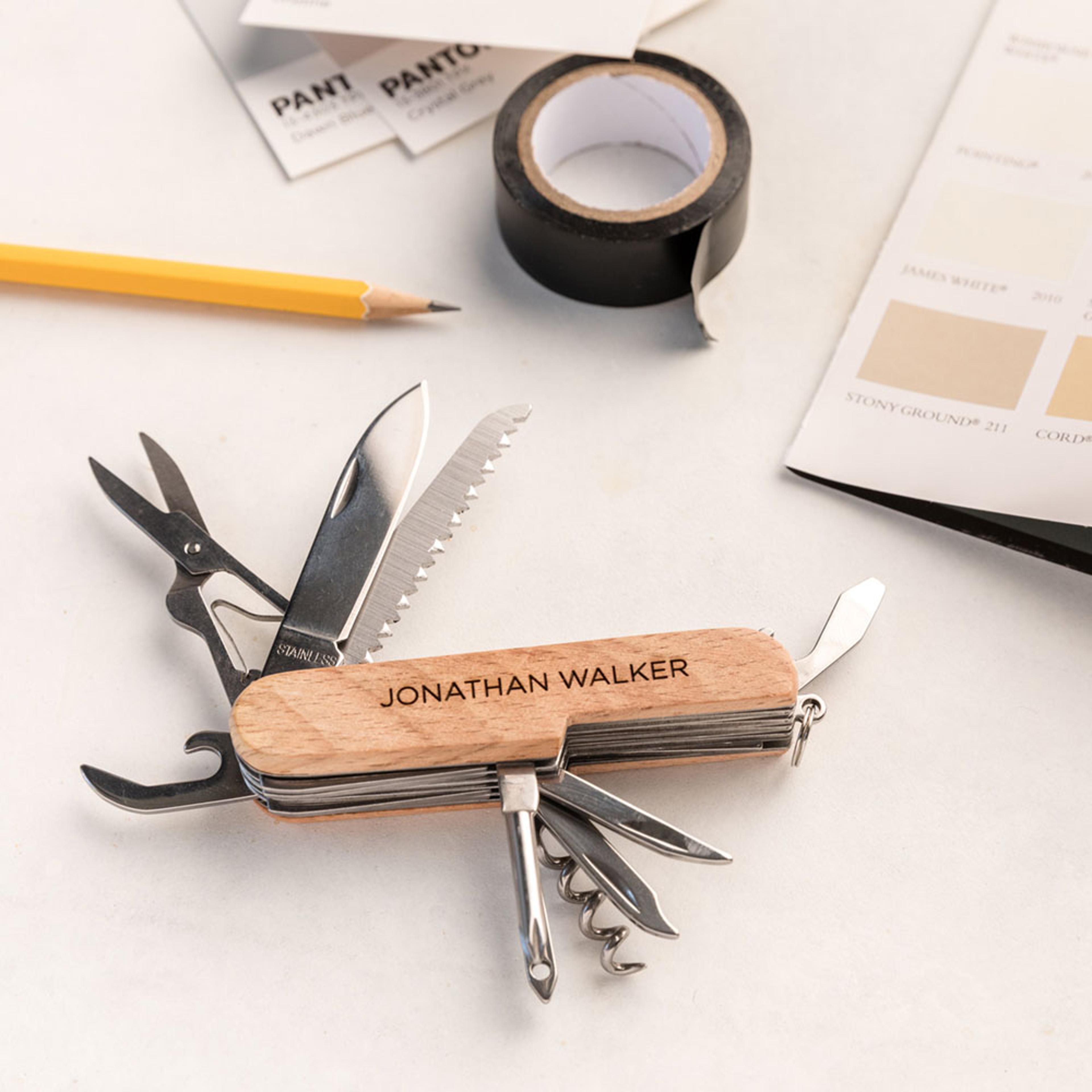 multifunctional folding pocket knife stainless steel camping tool with blade scissors bottle opener outdoor survival accessories
