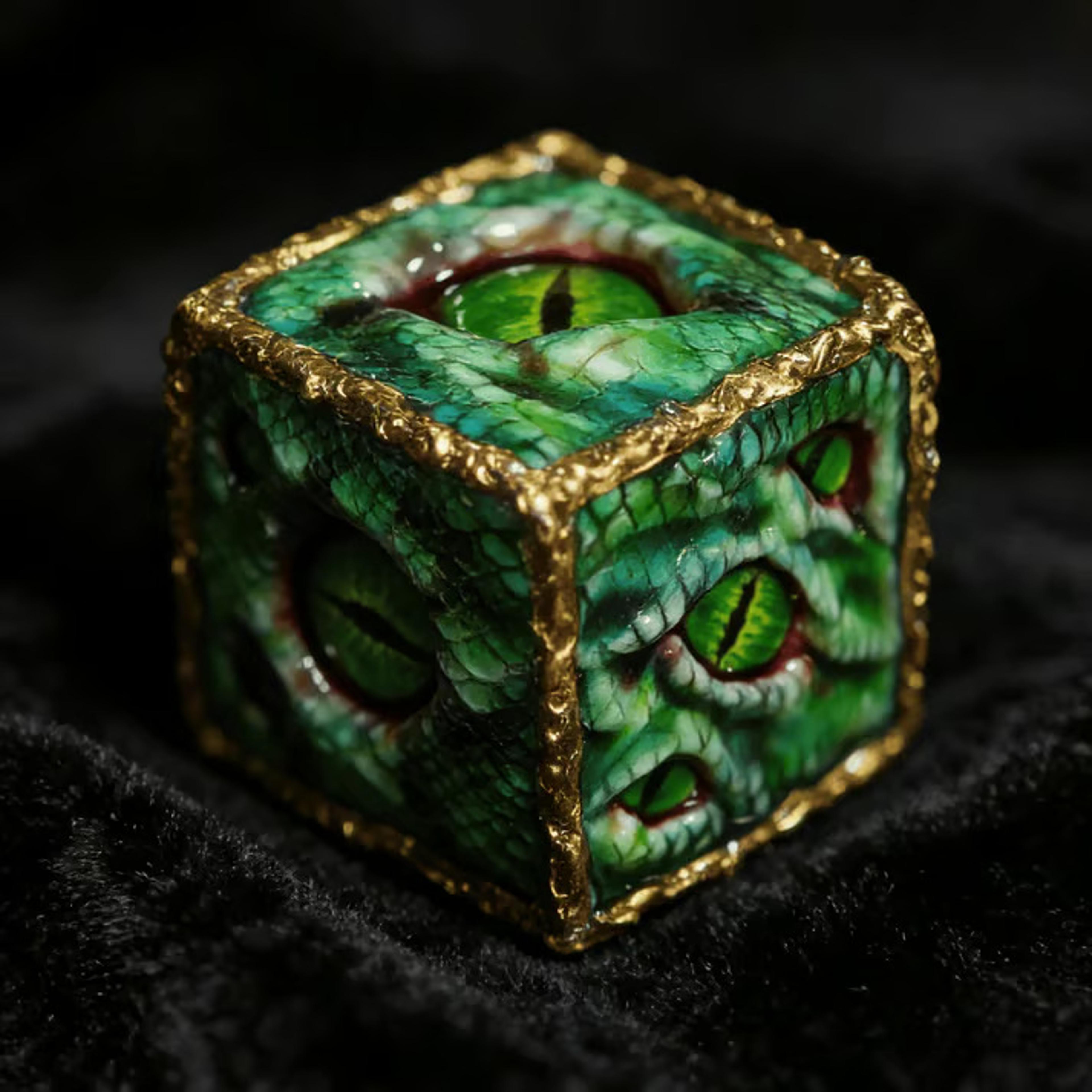 decorative figurine, creative multi-faced snake eye design dice, personalized home decor gift