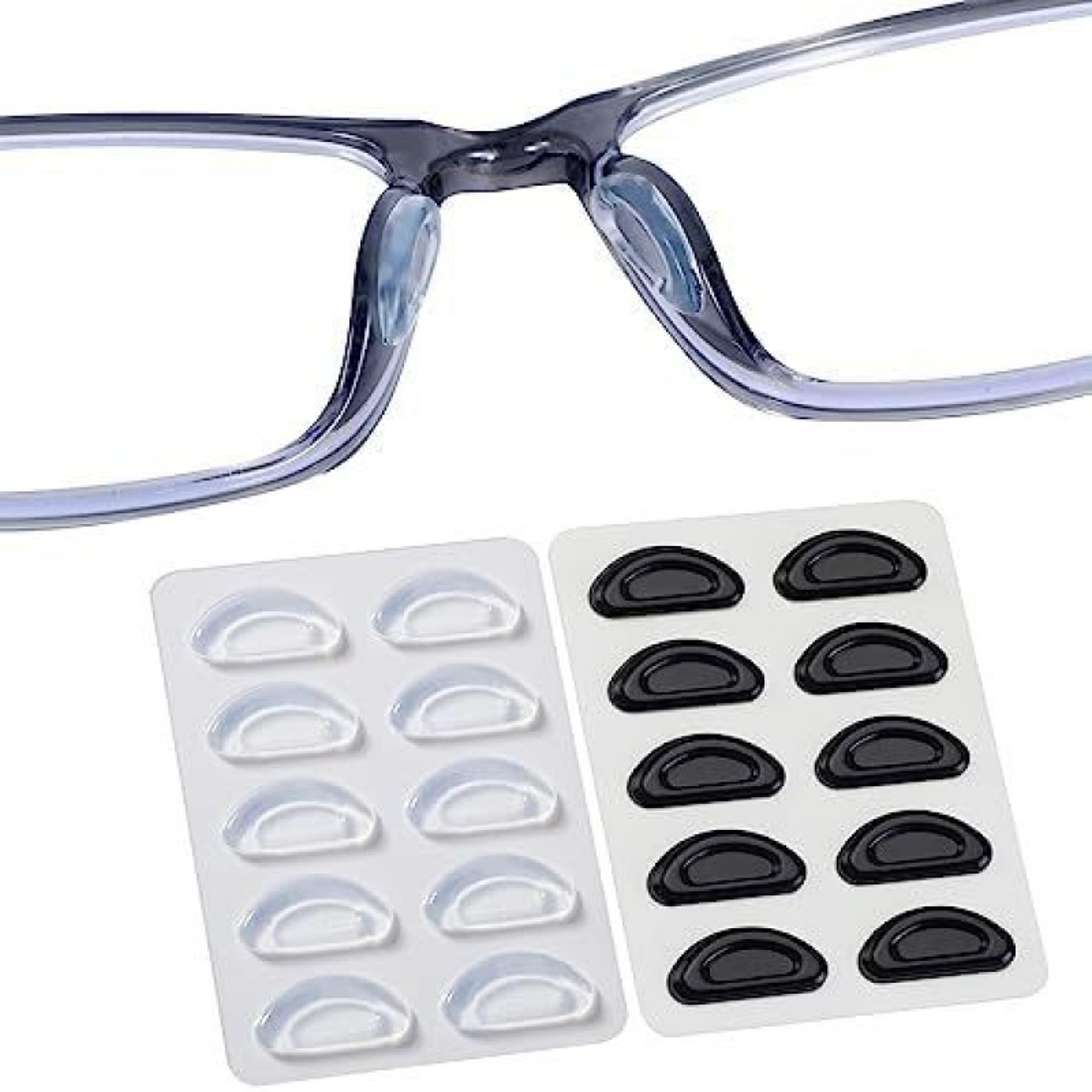 soft anti-slip nose pads, non-slip silicone nose pad for glasses, eyeglasses, and sunglasses, reading glasses accessorie