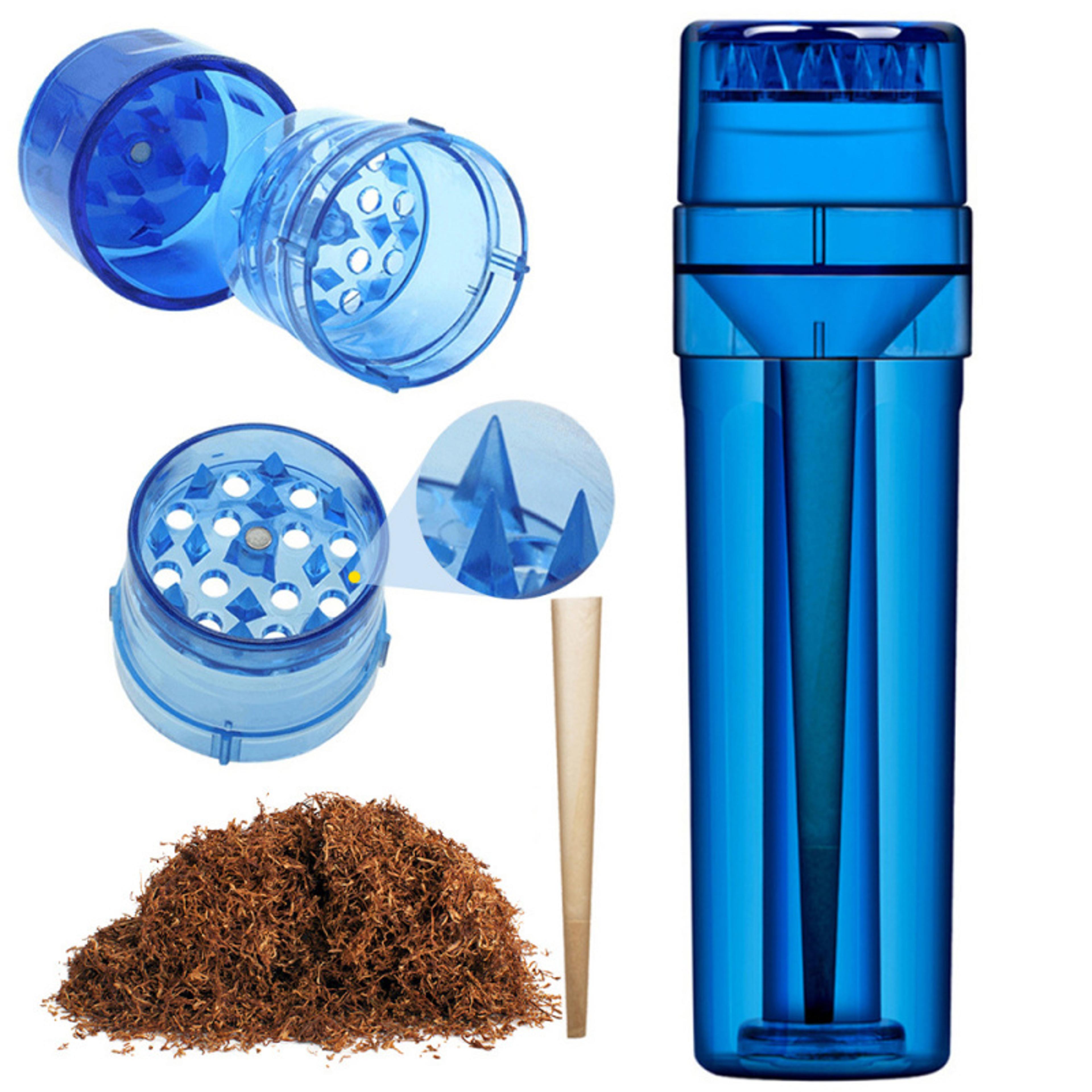 all-in-one smoking device, plastic grinder jar pc for easy grinding