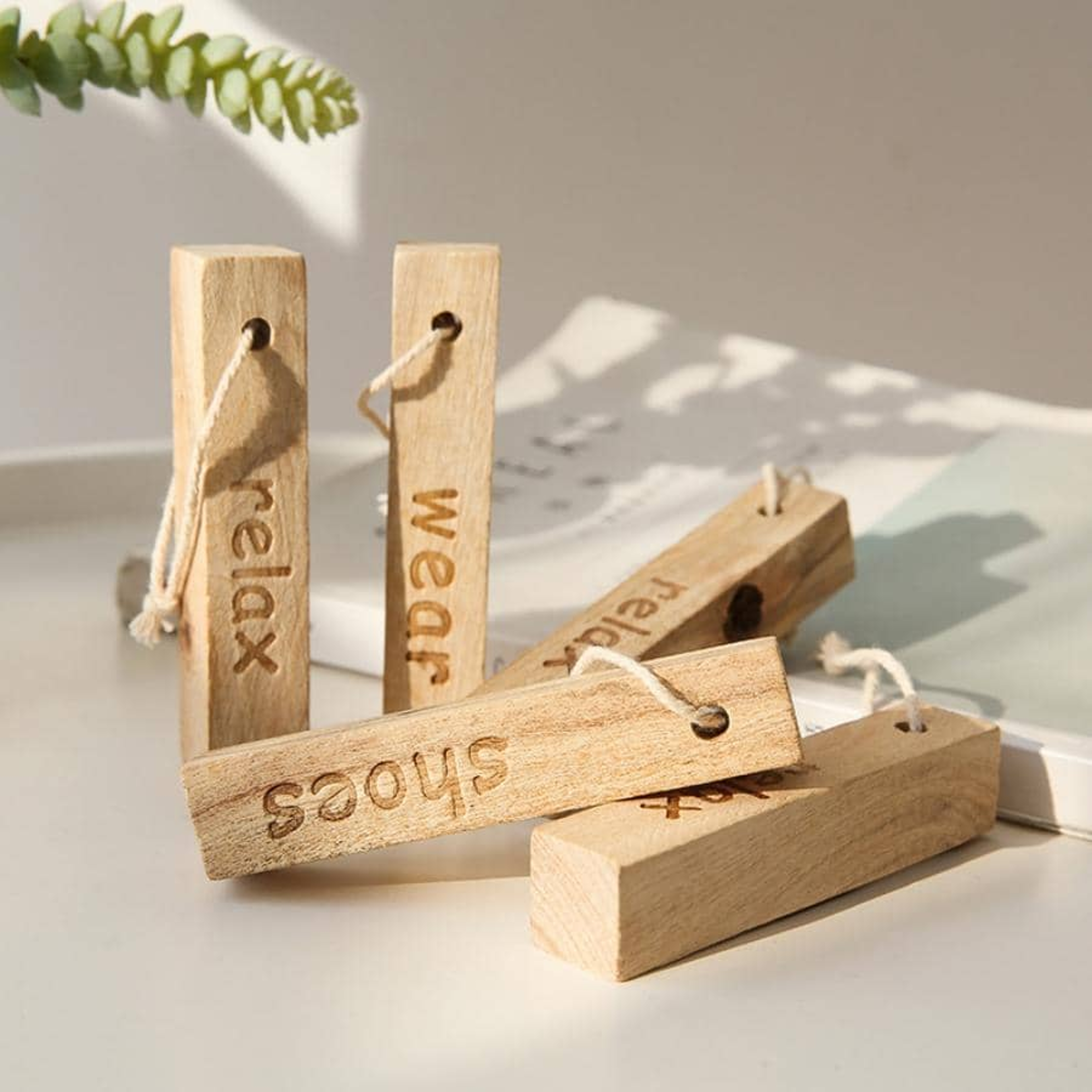deodorizing hygienic wood strips for wardrobe, anti-mold & insect-proof moisture protection