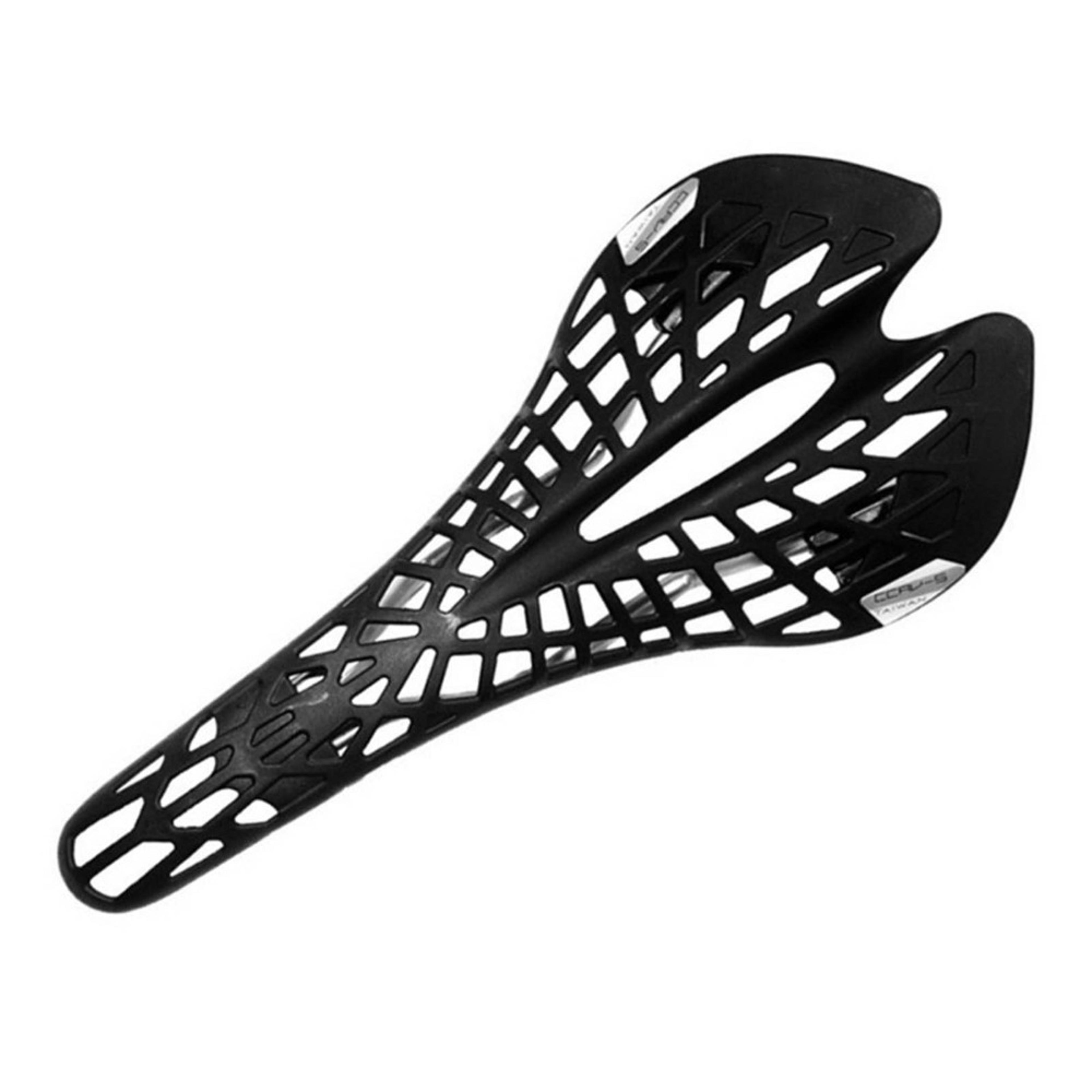 ultralight ergonomic bike saddle, shock absorption cushion, hollow out design, steel and plastic construction