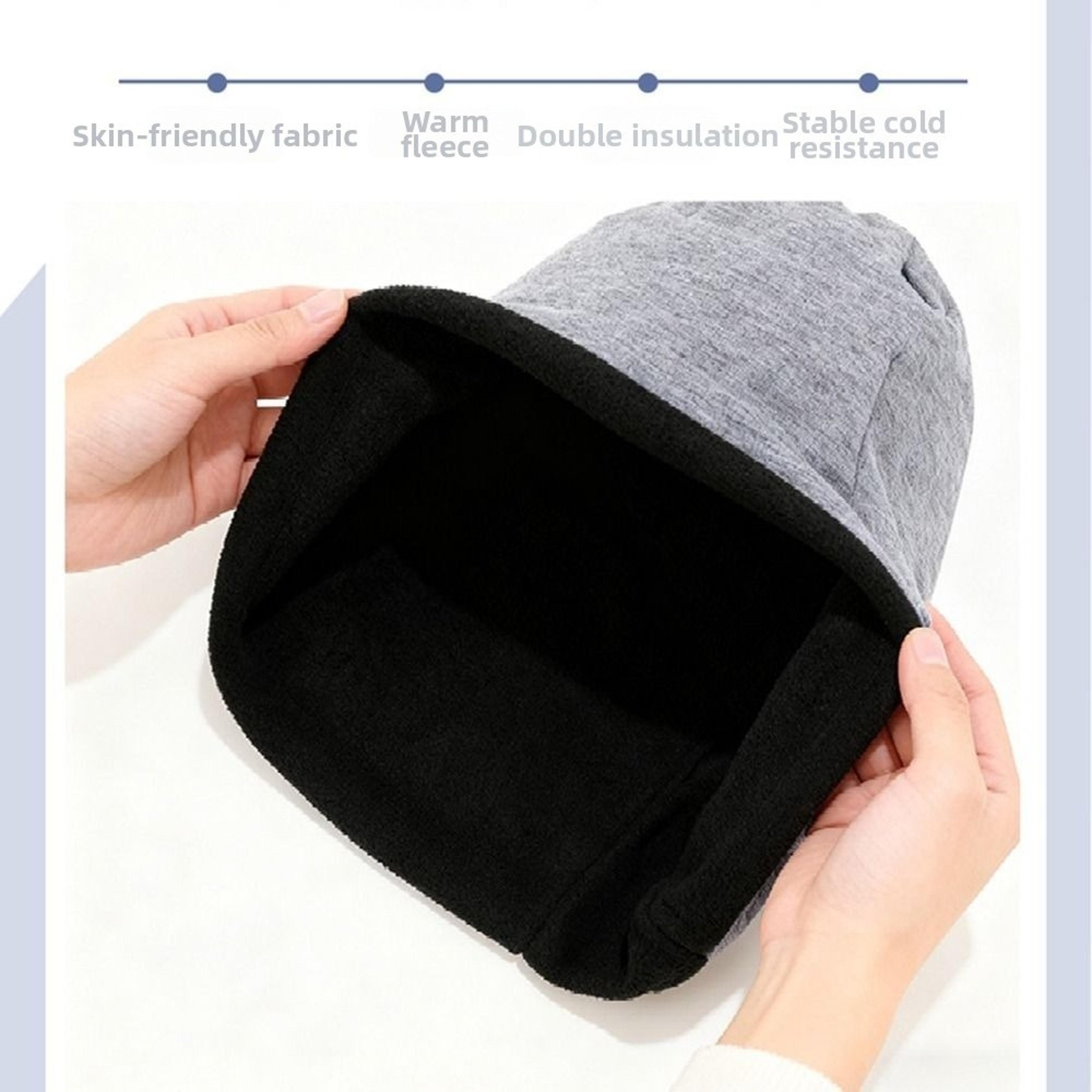 windproof cold cap, fashion soft warm hat, fleece lined beanie bonnet for women