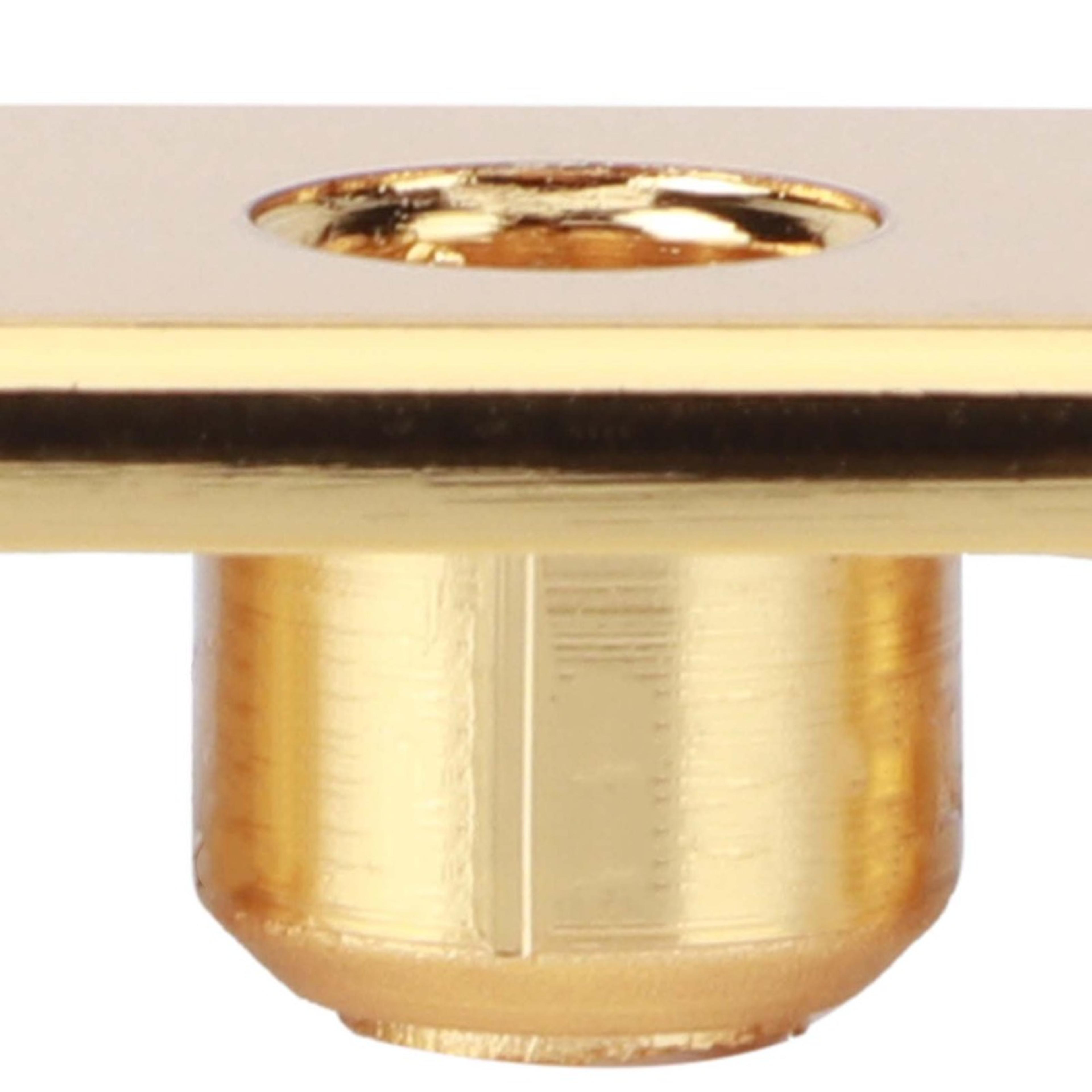 guitar string through plate with mounting screws, bridge ferrules, gold, black, silver