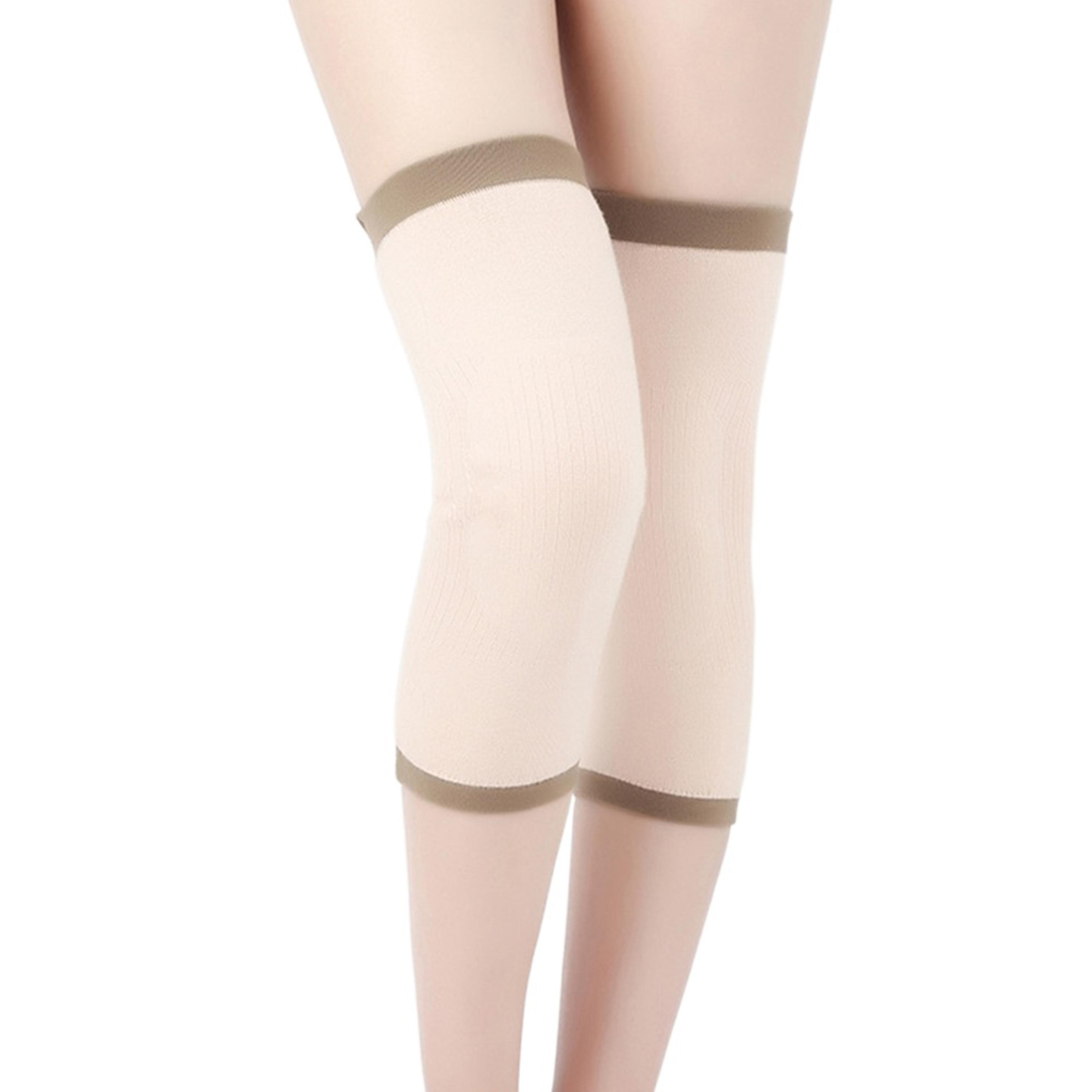 warm knee protector, velvet thermal leg support for winter, heat storage