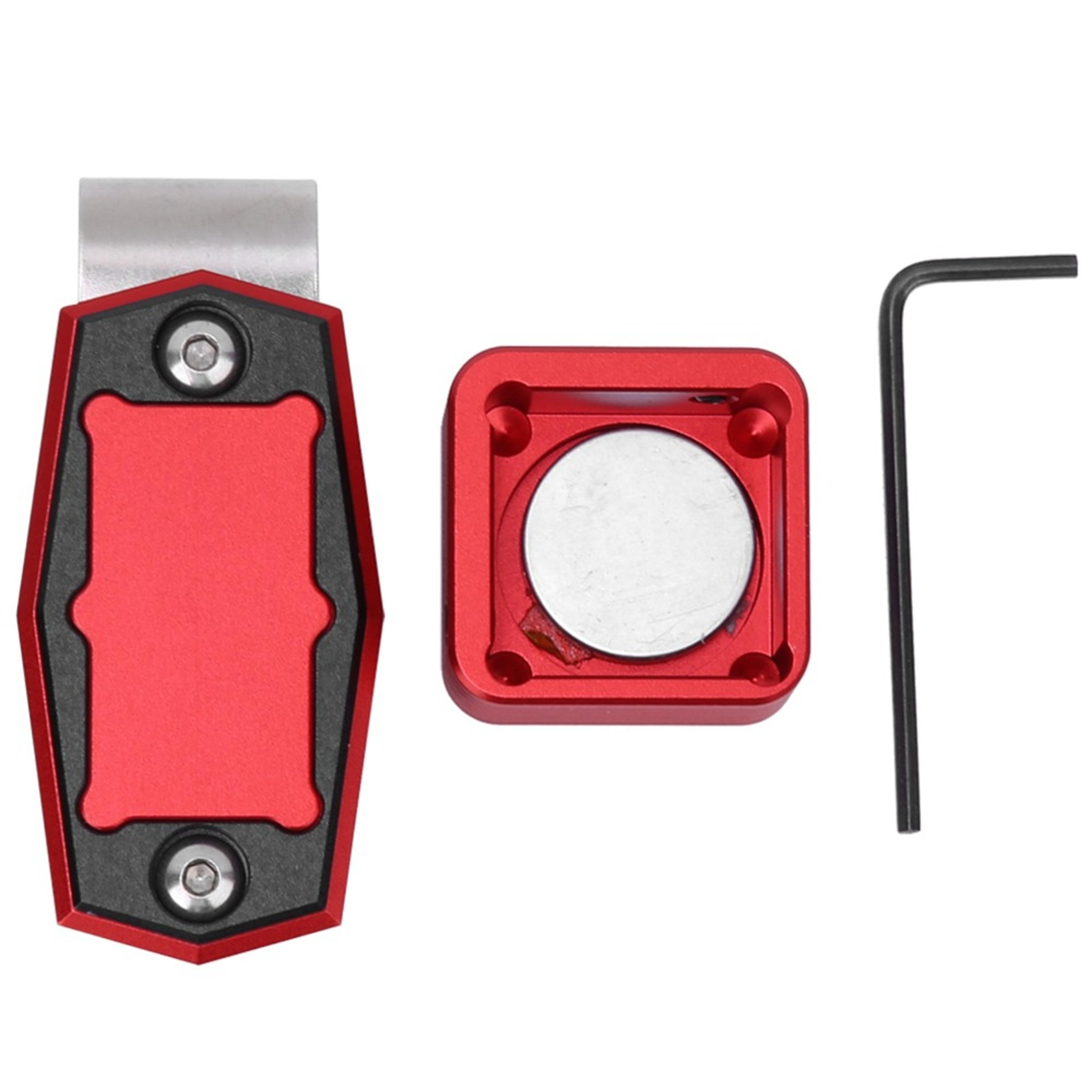 magnetic belt clip mini pool chalk holder, metal fixed clip billiard cue case