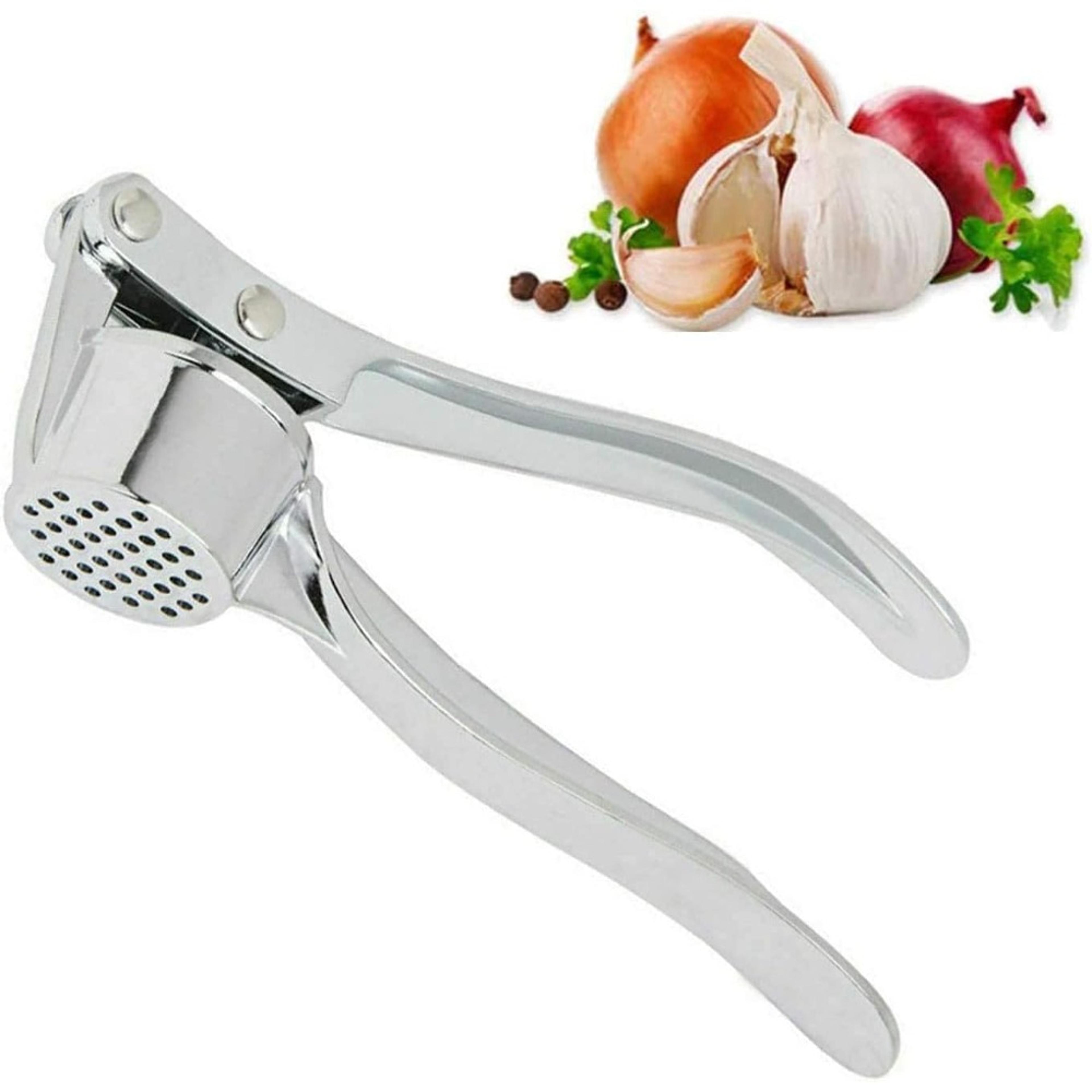 zinc alloy garlic crusher kitchen tools, stainless steel ginger crusher peeler squeezer