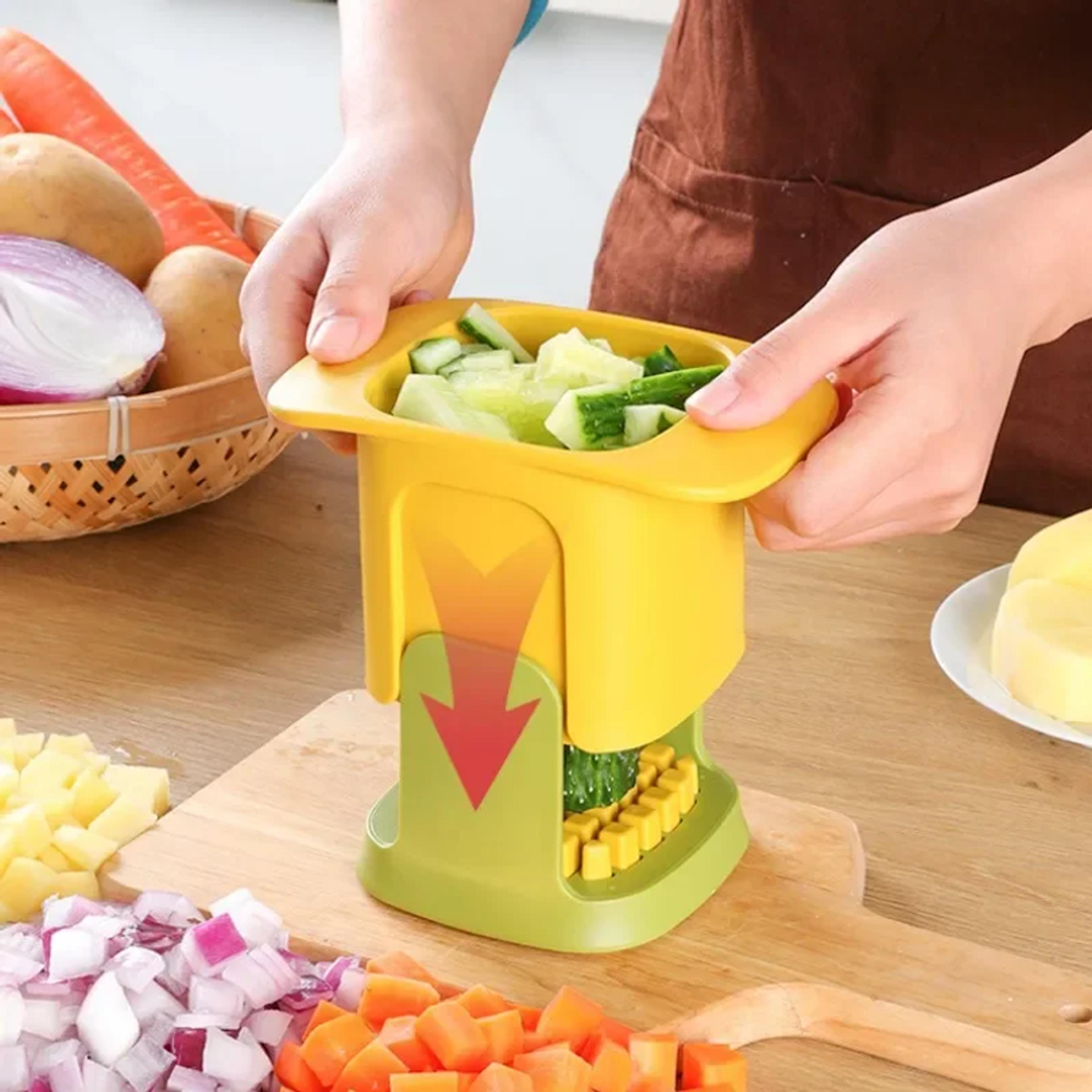 kitchen tools vegetable chopper, multifunctional french fries cutter, hand pressure onion dicer