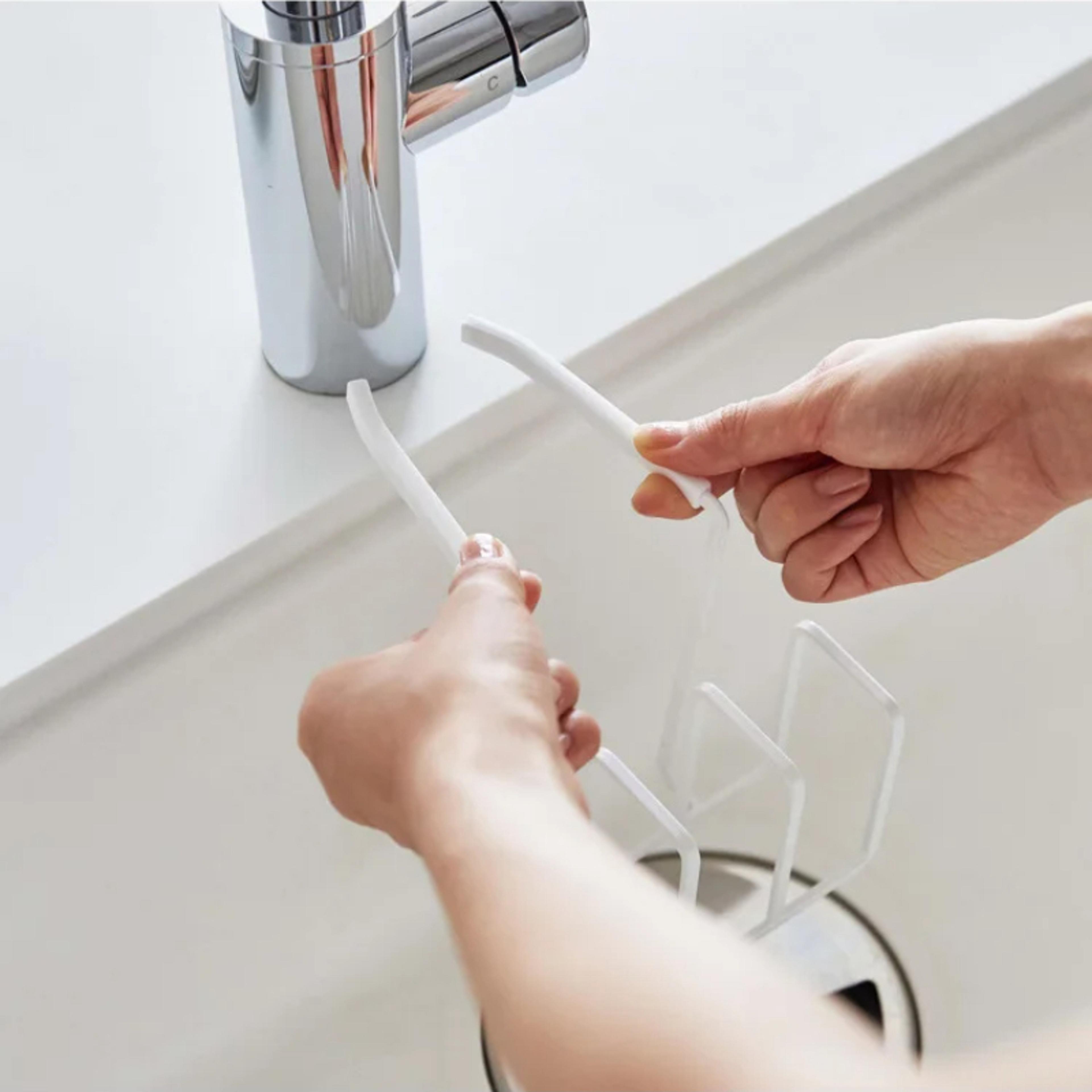 household sink storage basket, steel wire kitchen faucet drain rack, hanging basket with ball sponge and cleaning brush