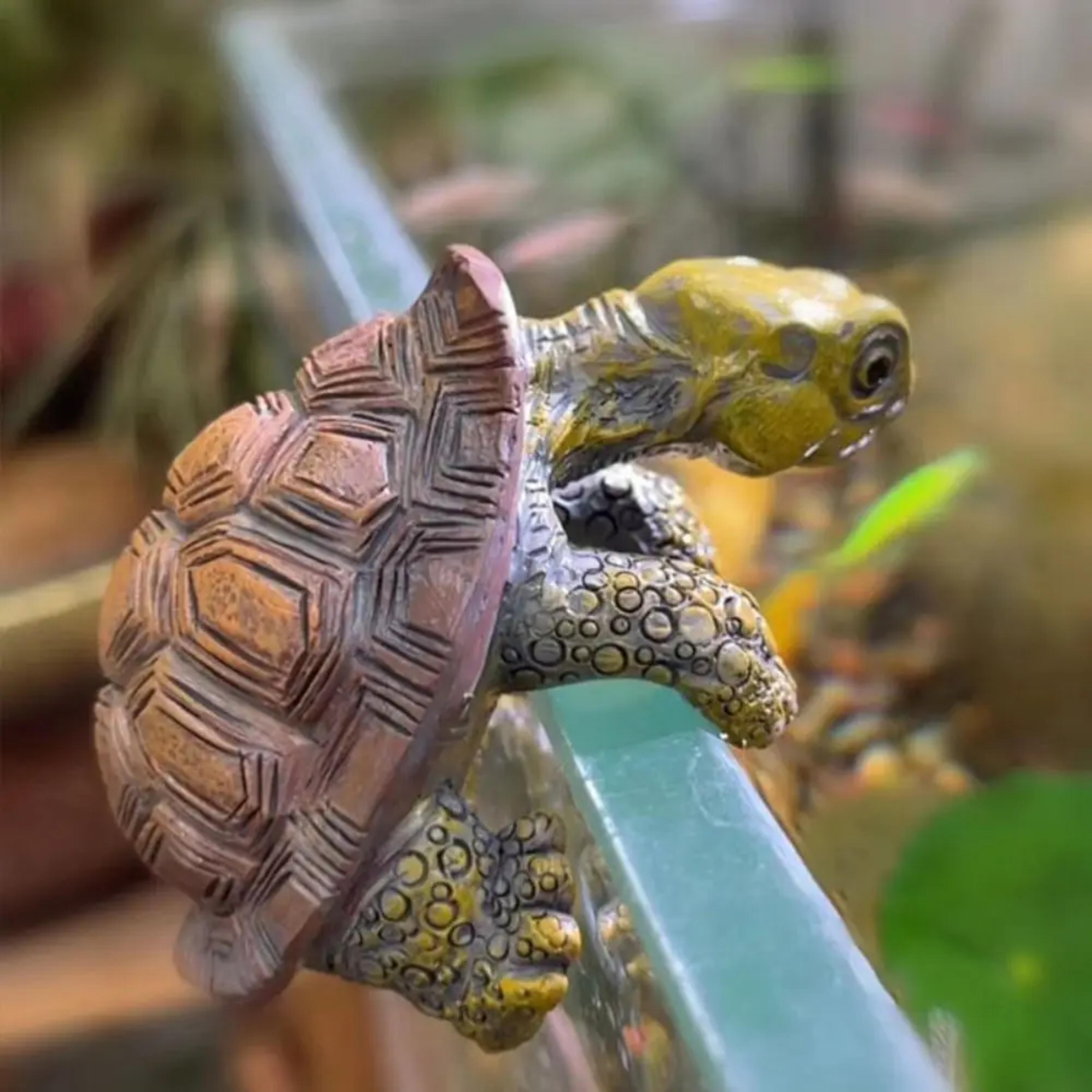 handmade cute turtle hanging ornaments, cartoon small turtle pot decor, simulated turtle home decoration