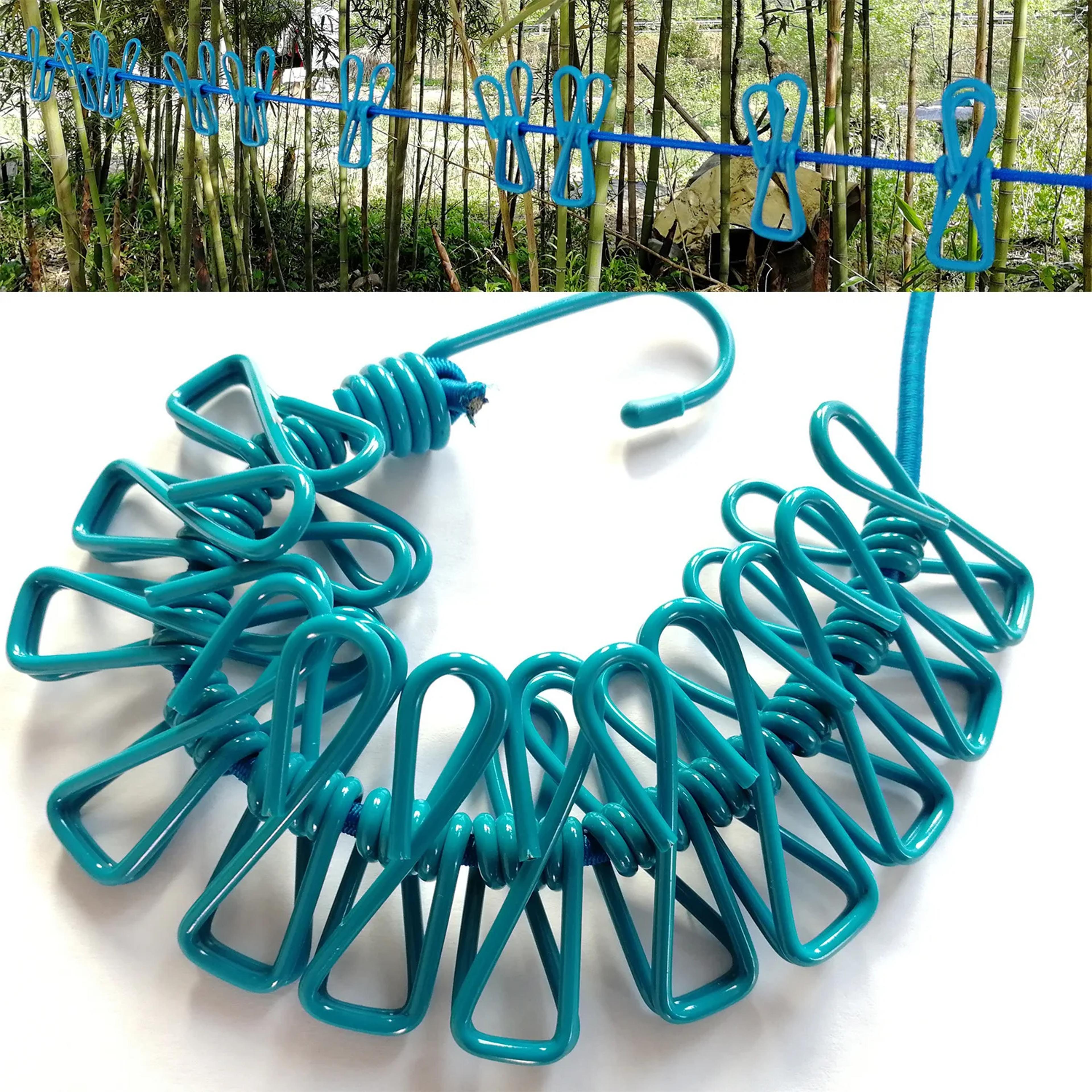 vibrant elastic clips for camping, rv, beach, travel & dormitory – lightweight & portable