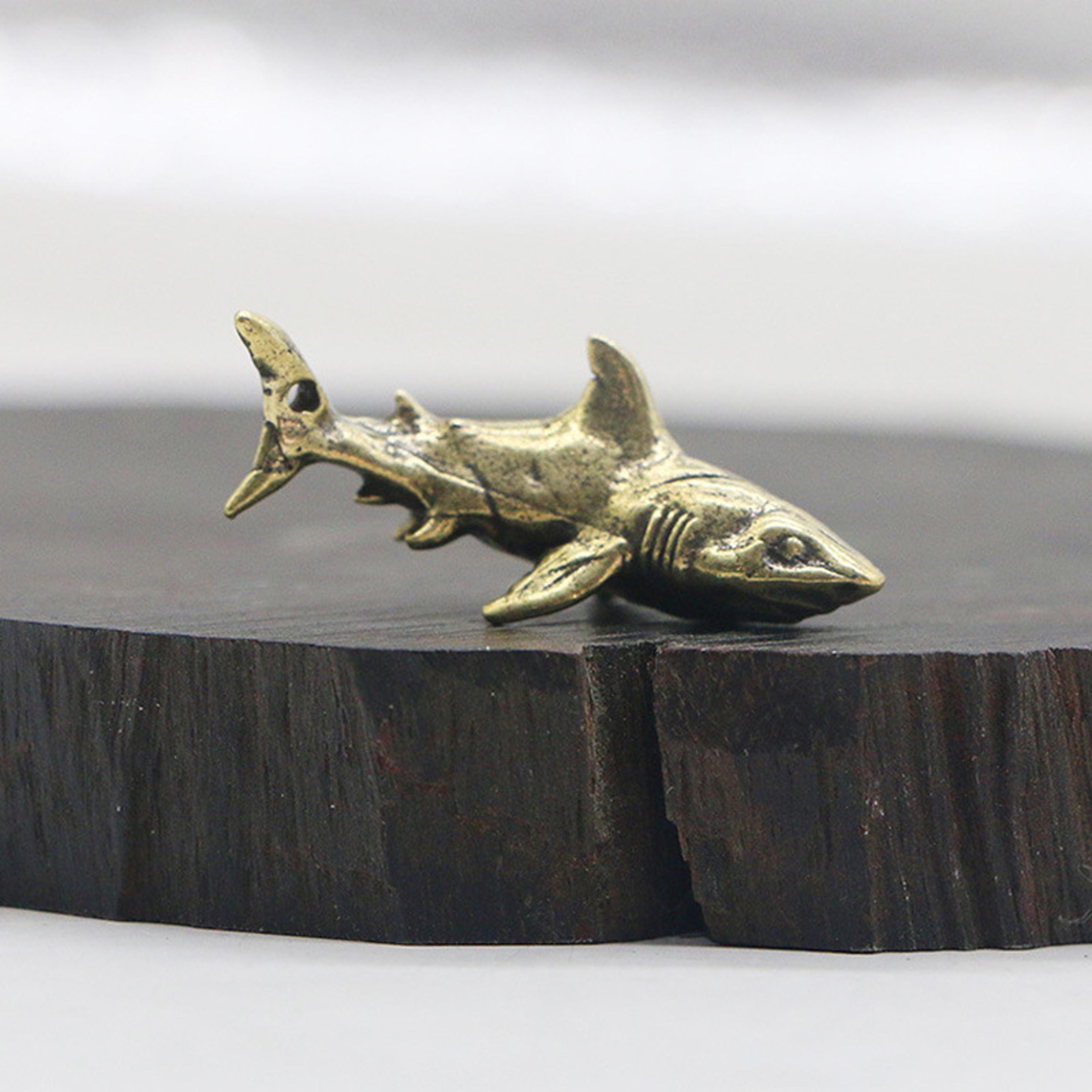 nautical decor statues, vintage solid brass whale figurine, gift child ornament