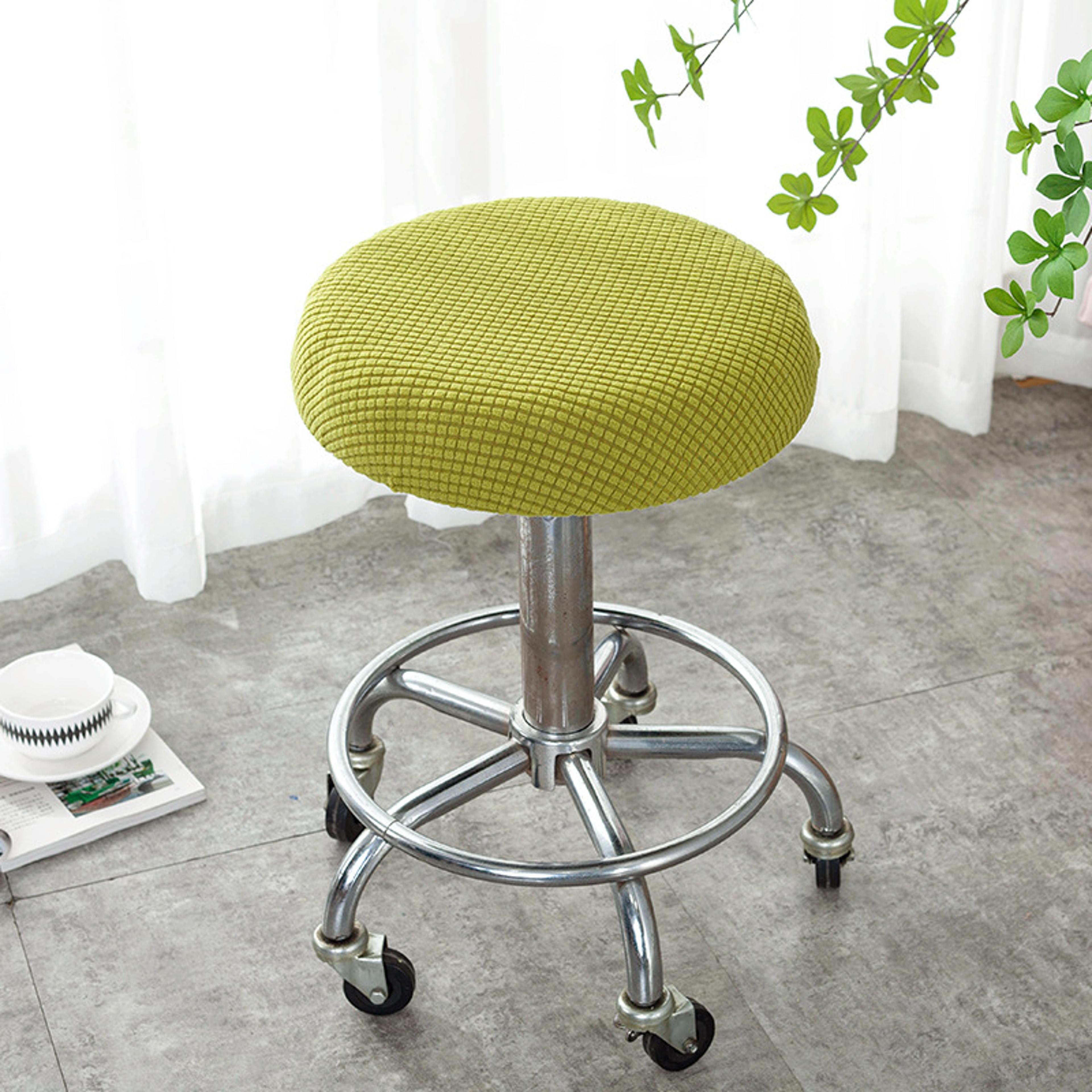 removable washable solid seat protector, polar fleece bar stool cover non slip for home kitchen, dining room, bar chair