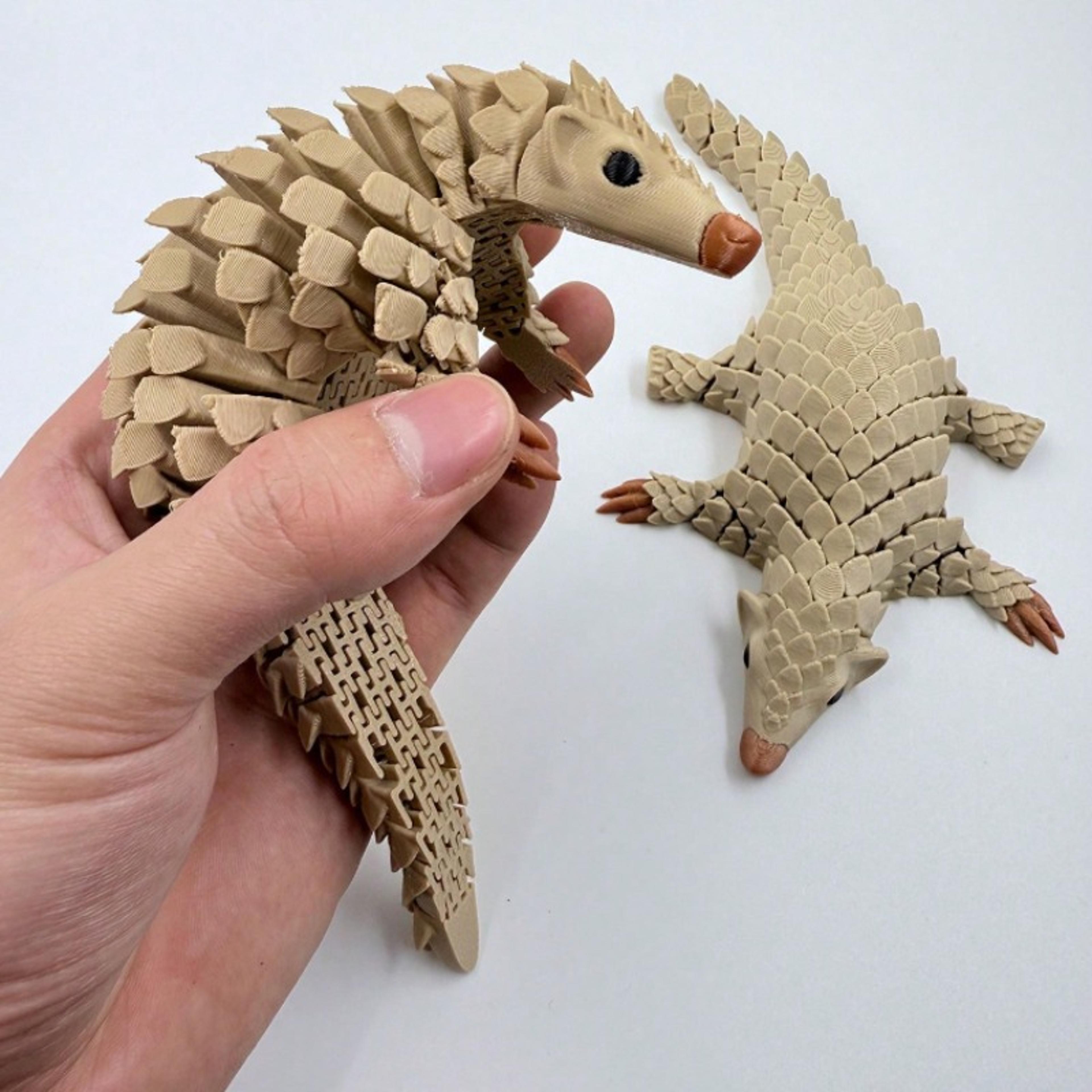 pangolin armor figurine, printed joint decoration, desktop collectibles