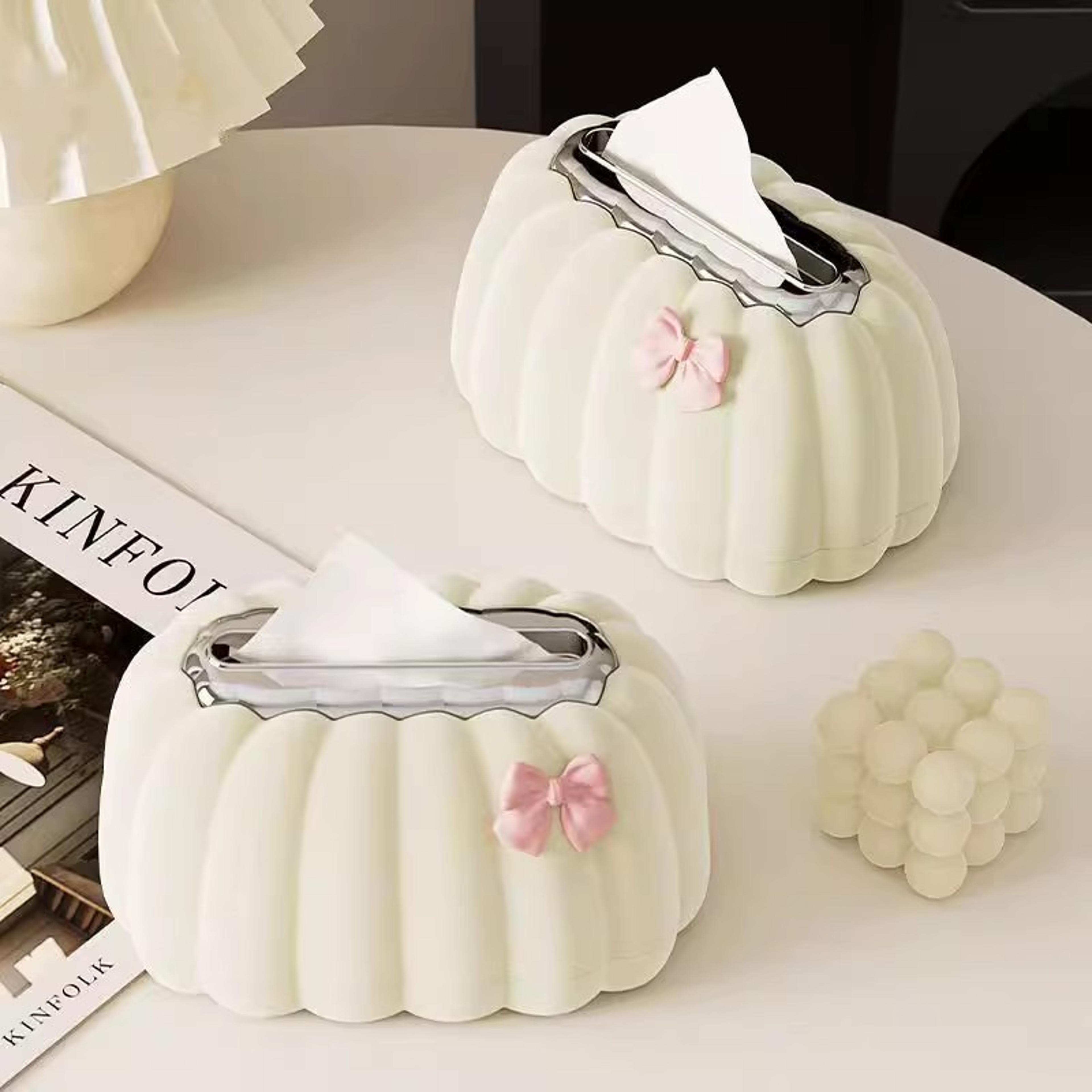 home creative paper box, bathroom pumpkin spring tissue holder, desktop toilet paper holder, kitchen paper container