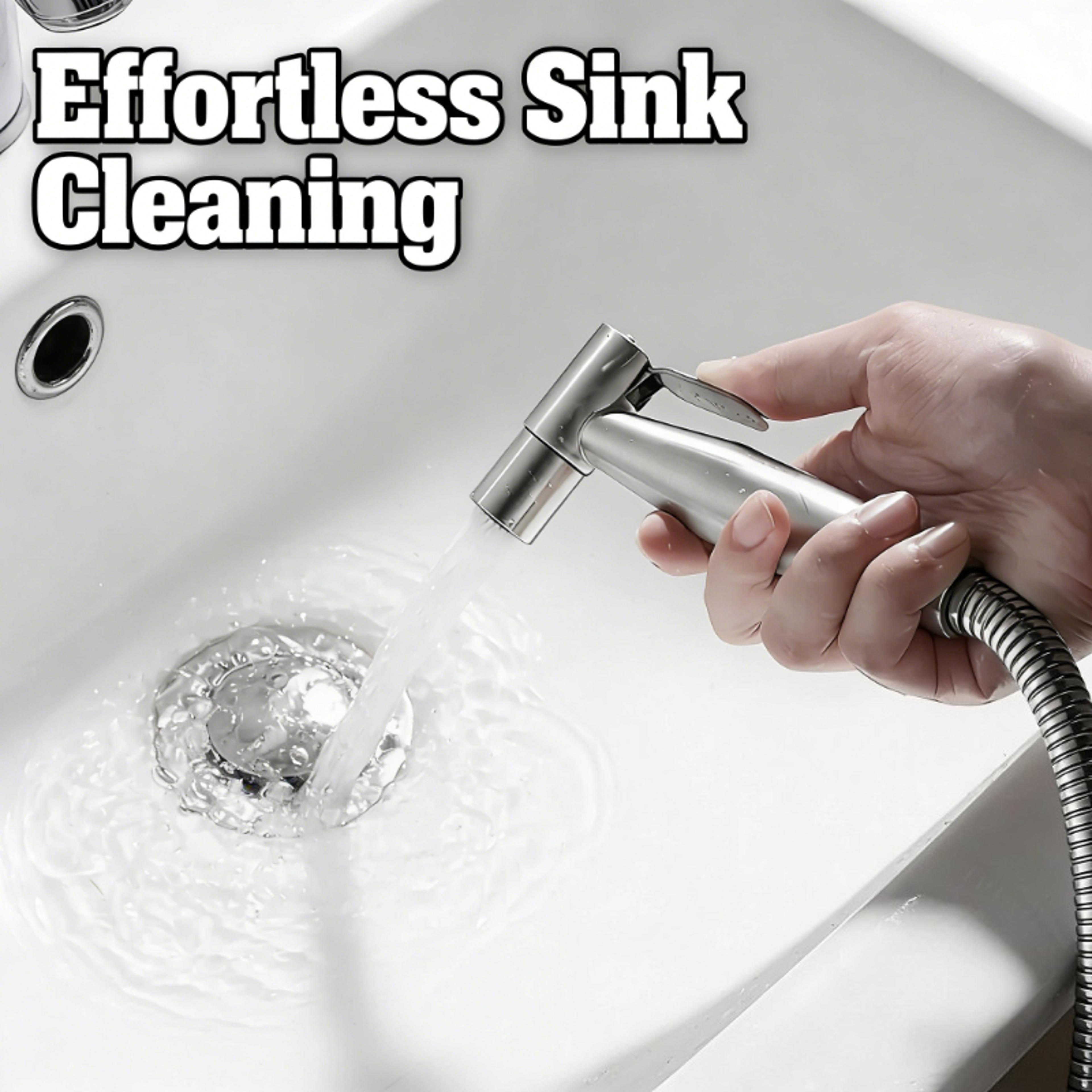 high pressure flushing stainless steel toilet bidet sprayer set for bathroom cleaning