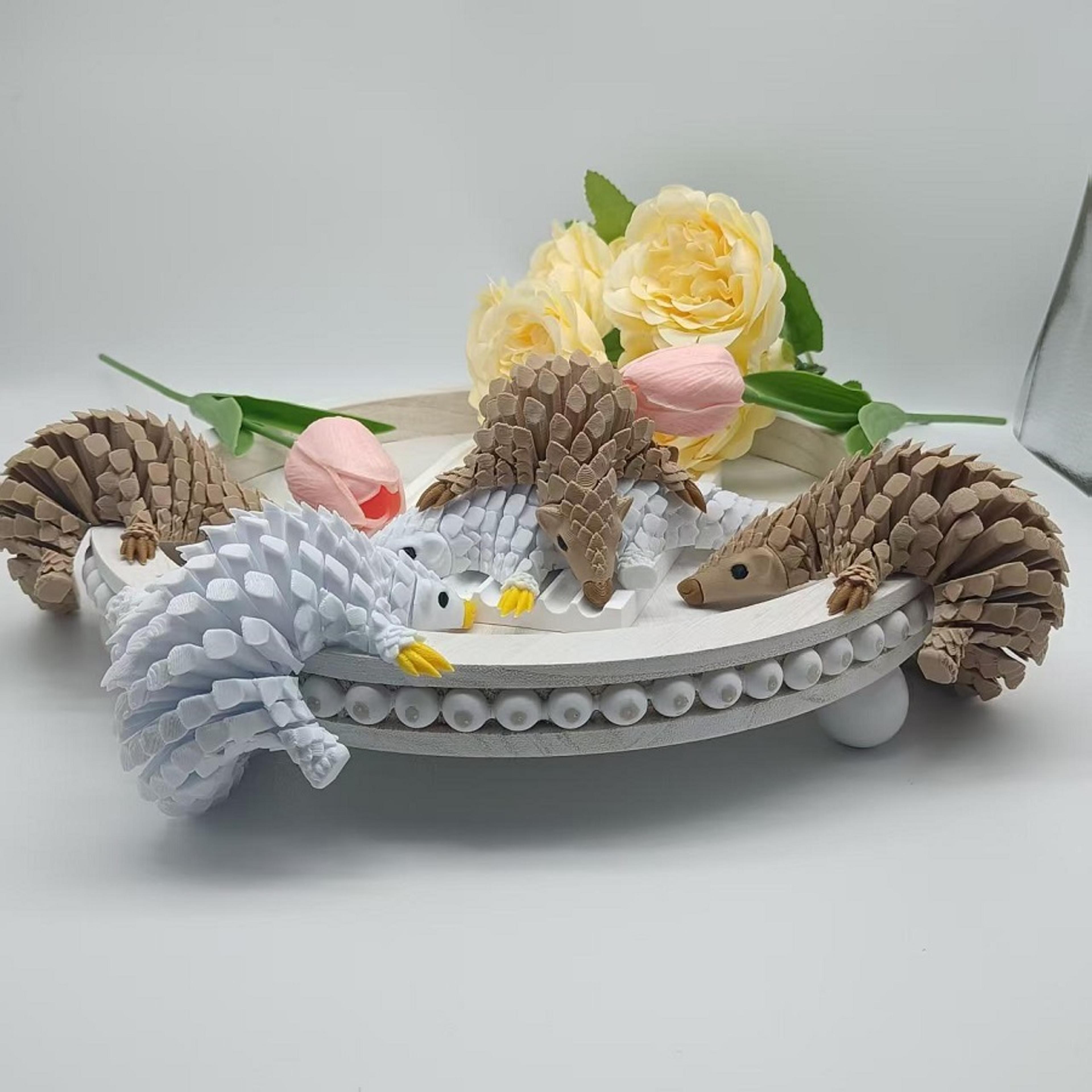 animal model decoration, printed pangolin statue for christmas and home