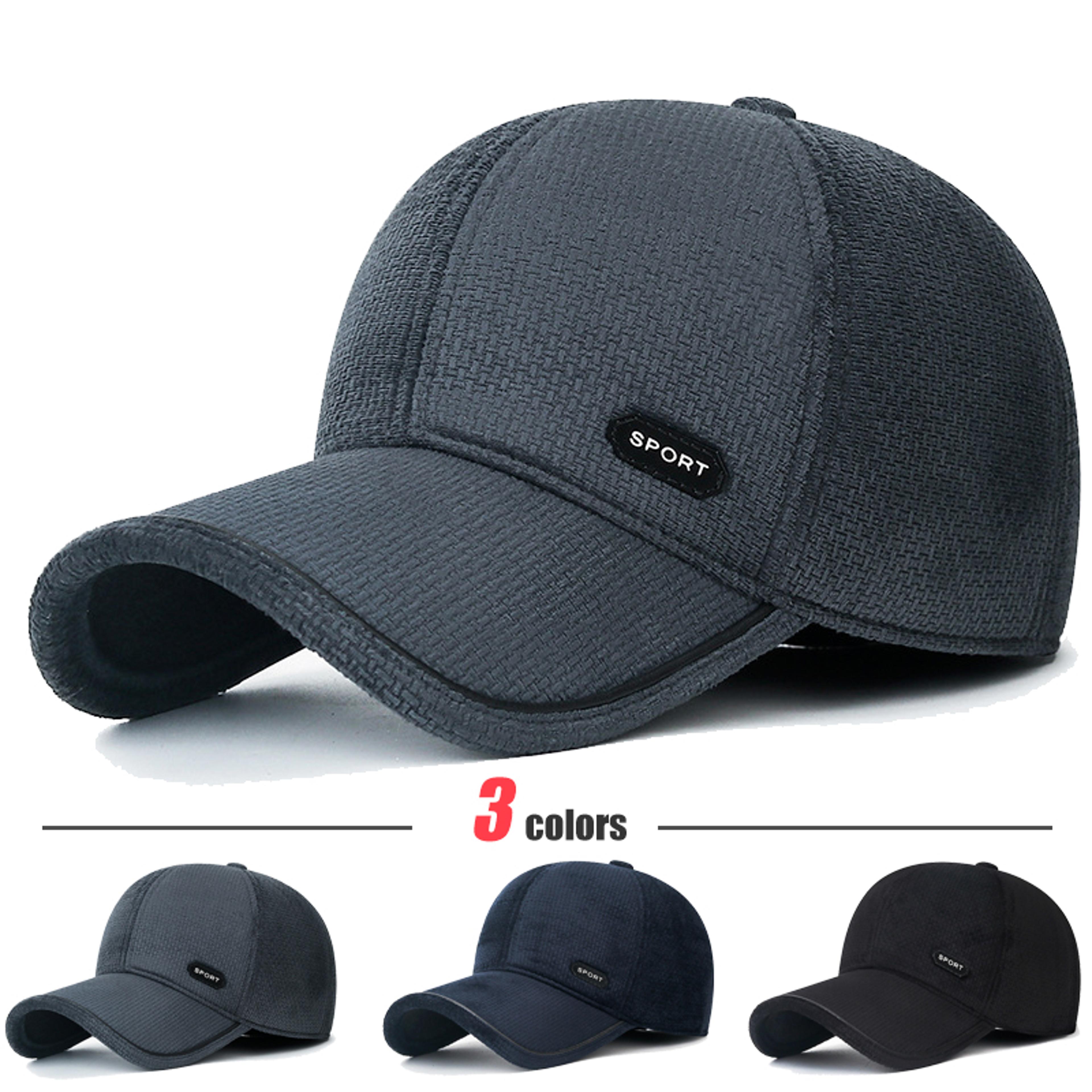 thickened winter baseball cap with ear protection for middle-aged, elderly – cold-proof & windproof
