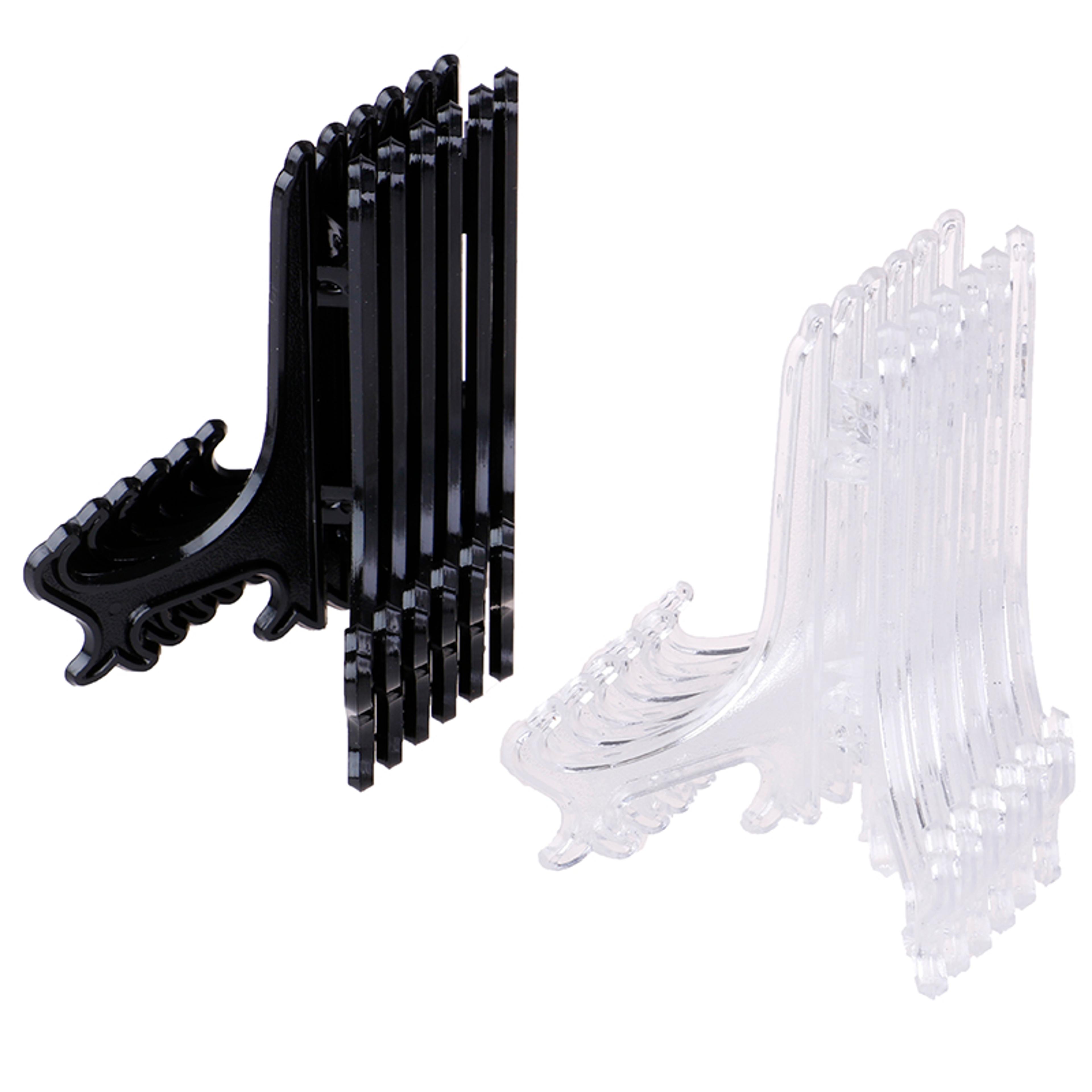 portable display stand, clear plastic easels plate holders, picture frames, photo book pedestal holder