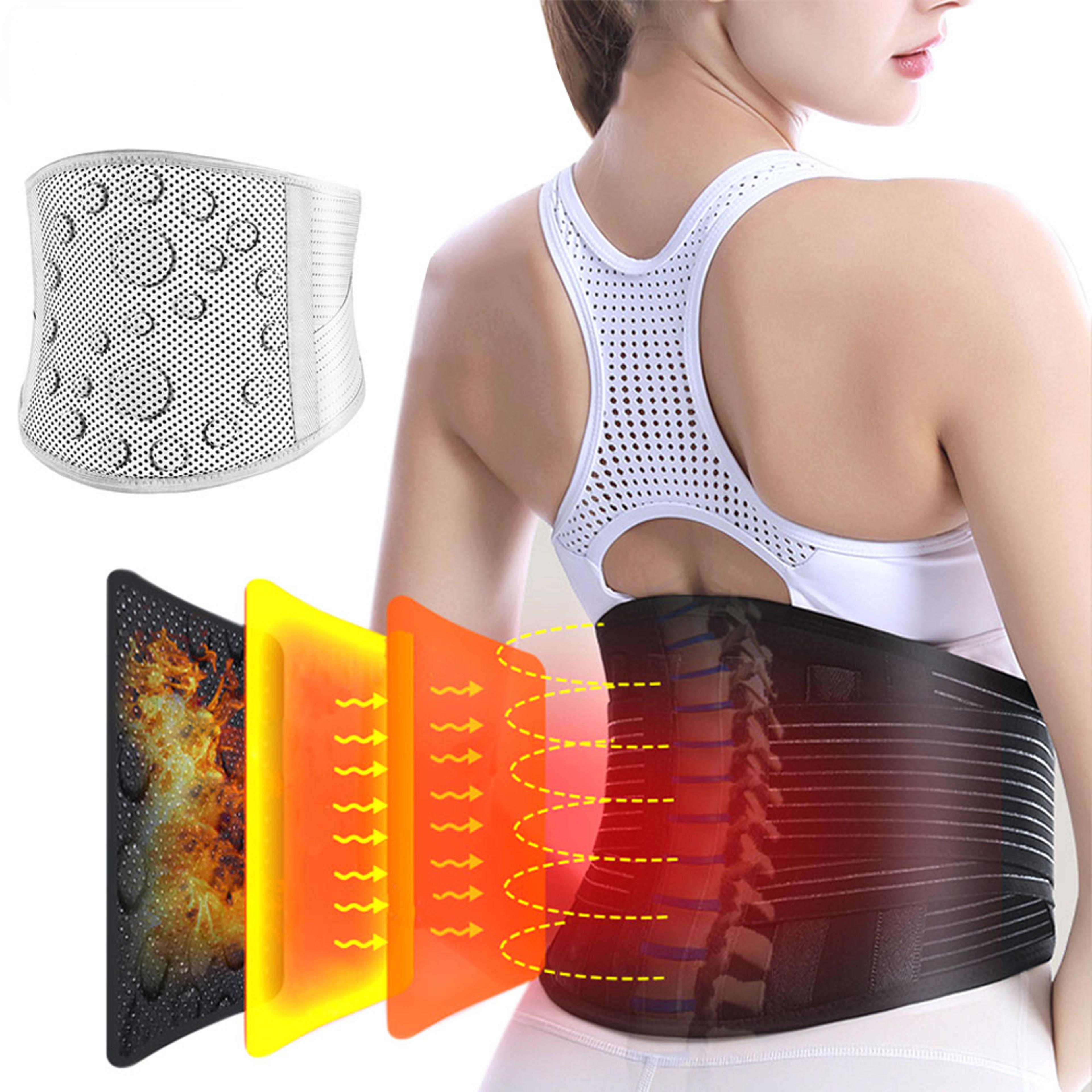 thermal magnetic therapy lower back support belt, self-heating lumbar magnet for sciatica relief