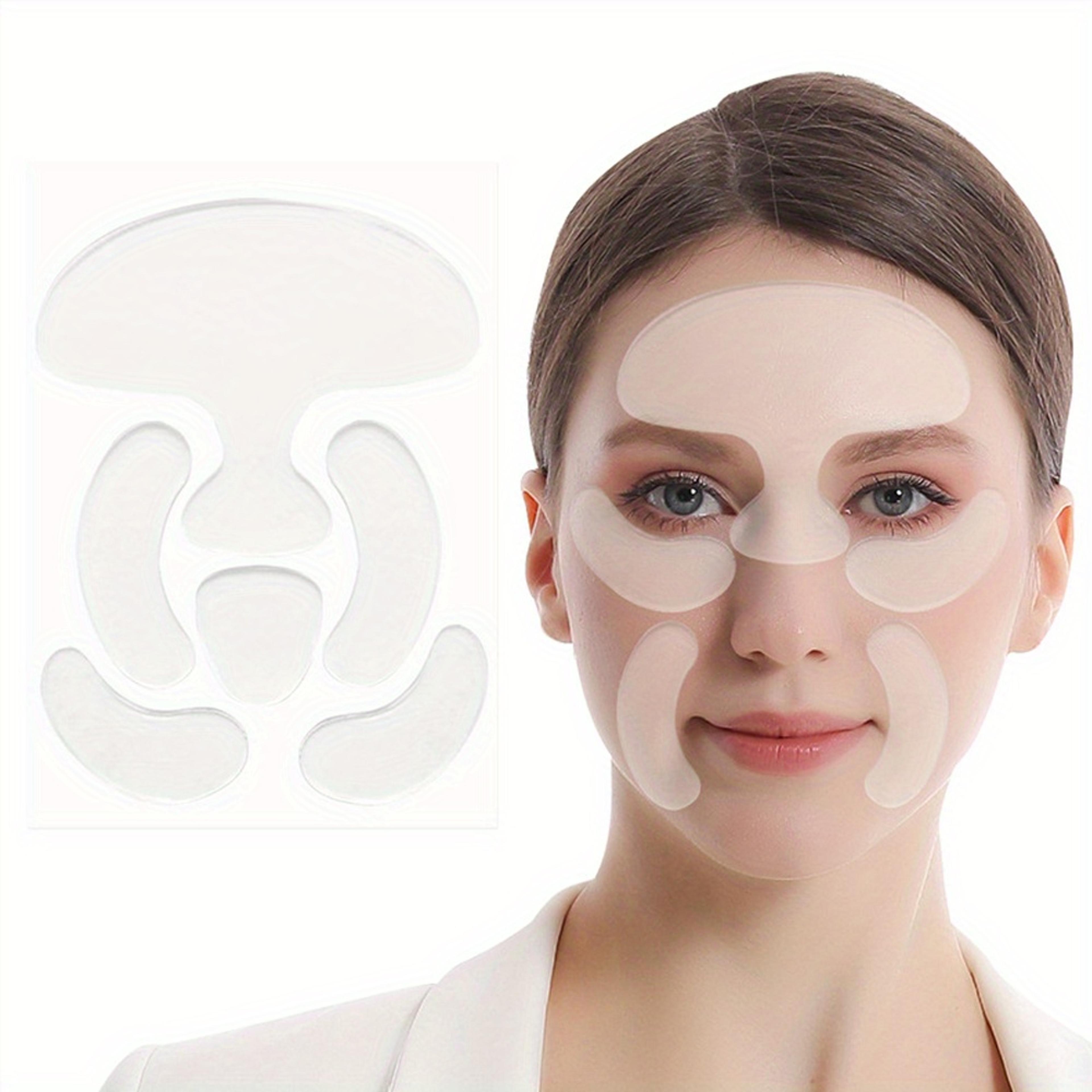 reusable forehead wrinkle patches, silicone under eye & smile line patches for women