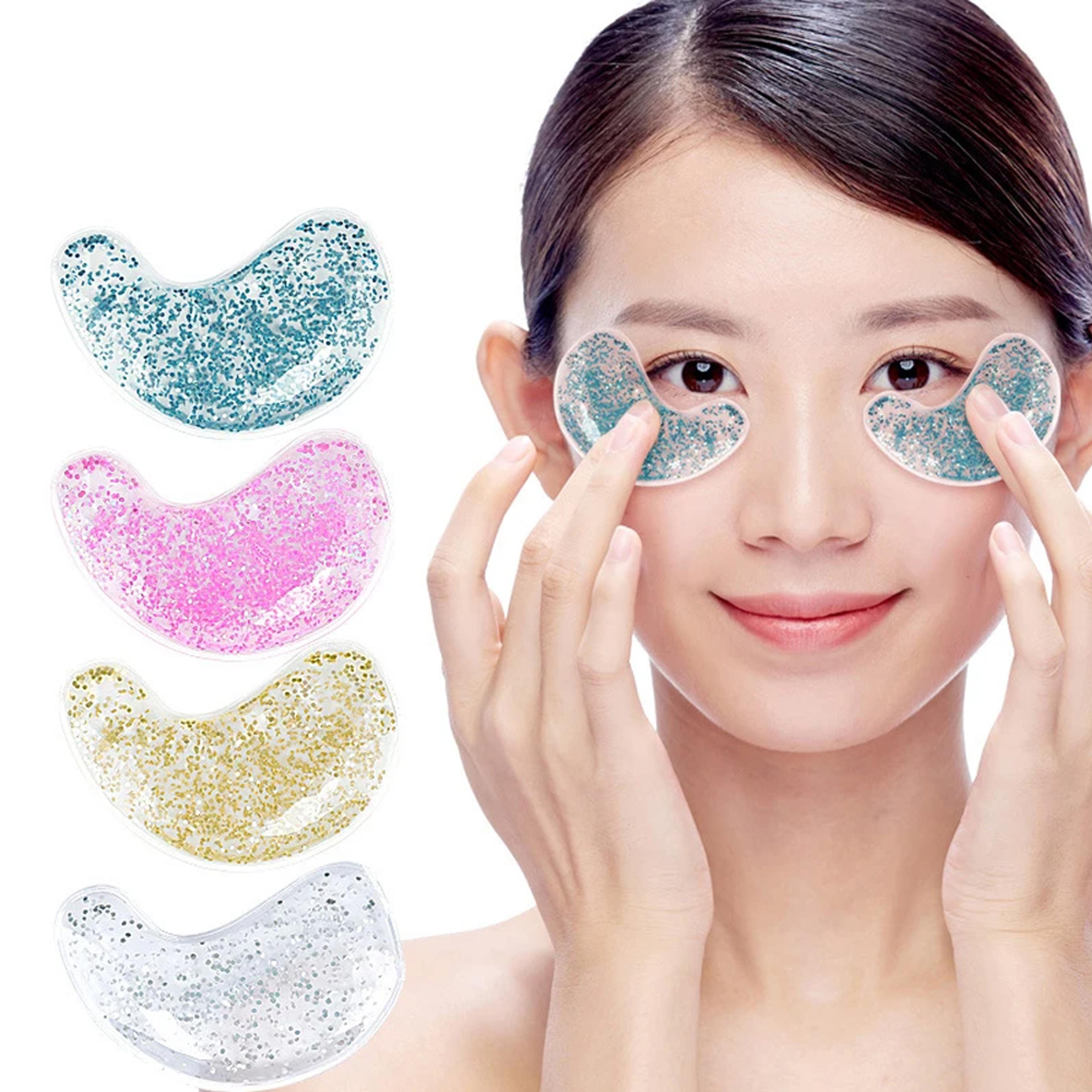 reusable gel eye cooler, hot cold eye patches, gel eye bag patch relieves puffiness
