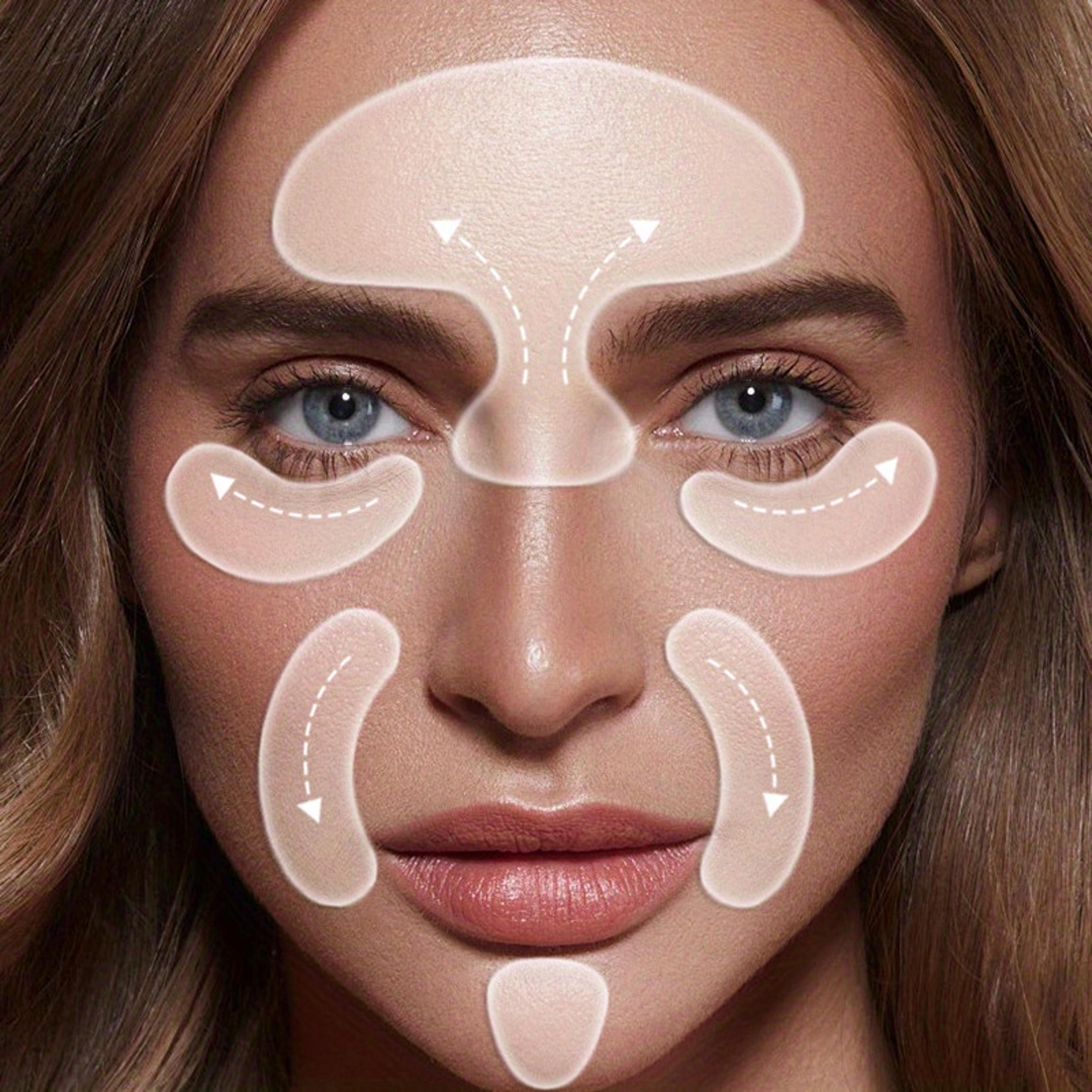anti-wrinkle aging patch with skin lifting tool for face, neck, forehead, and hands